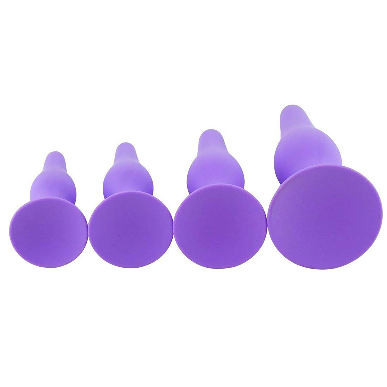 Butt Plug Trainer Silicone Anal Plug Beginners Starter Set for Women and Men 4 Piece Set