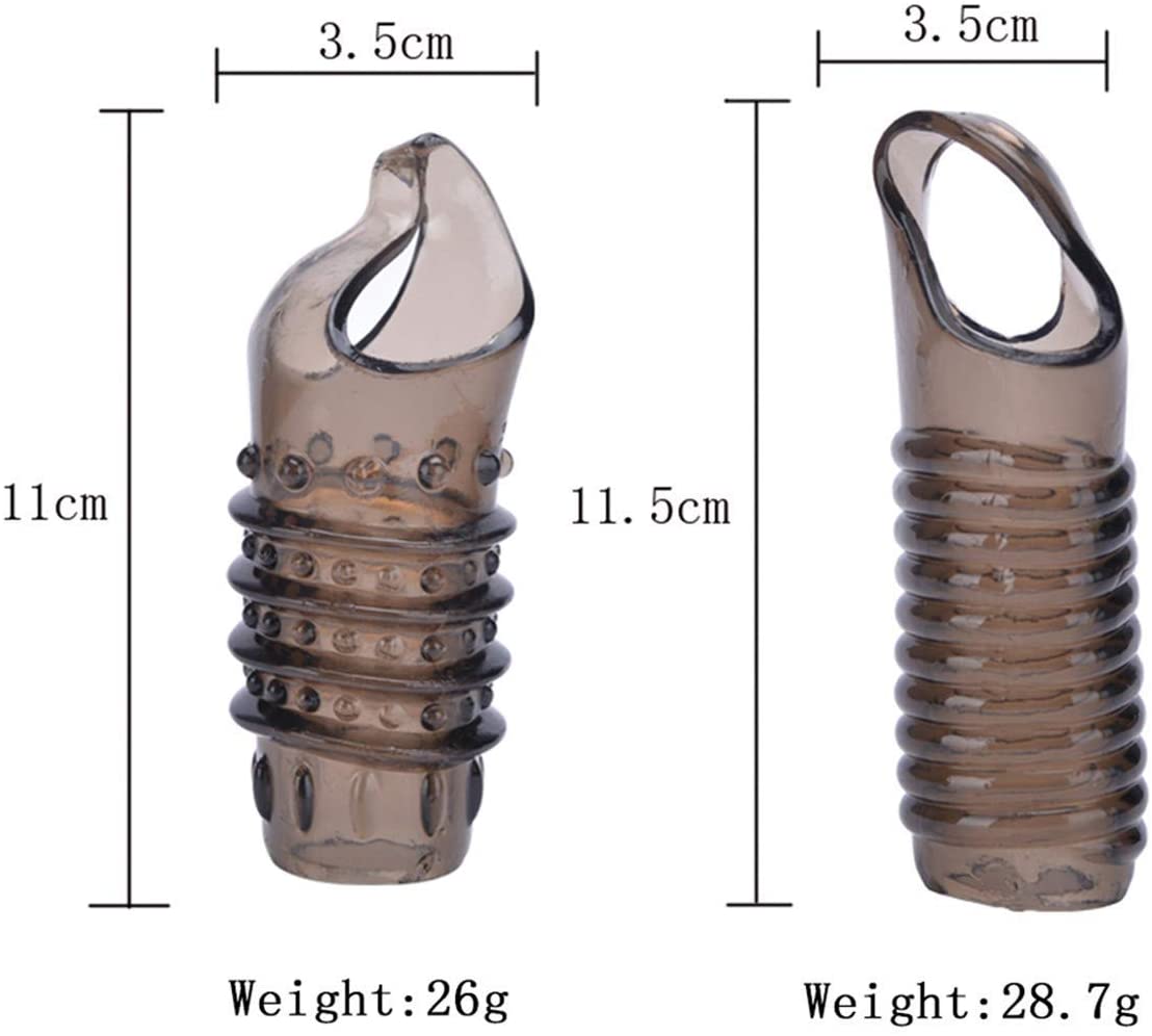 2 PCS Soft Massage Training Device Waterproof Penis Sheath Girth Smoot