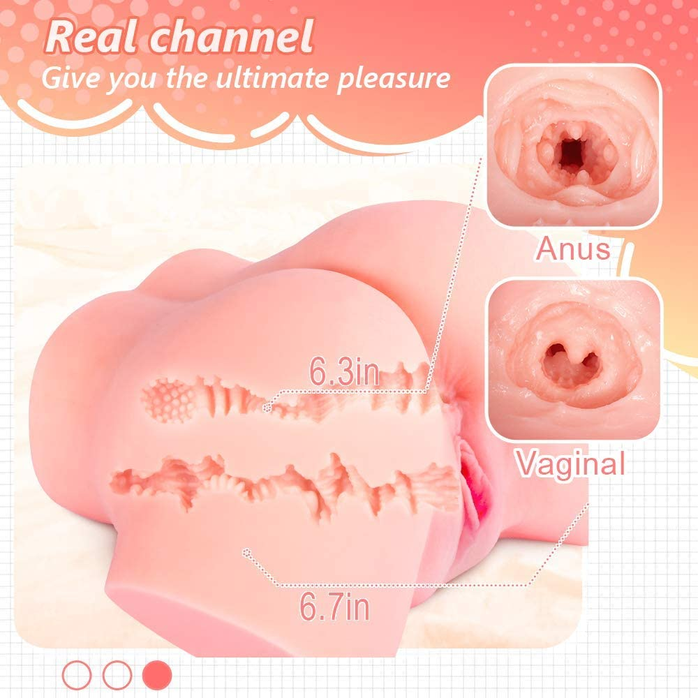 Sex Doll Male Masturbator Adult Sex Toy for Men-Hands Free Pussy Vagina Masterburbator, Lifelike Pocket Pussy