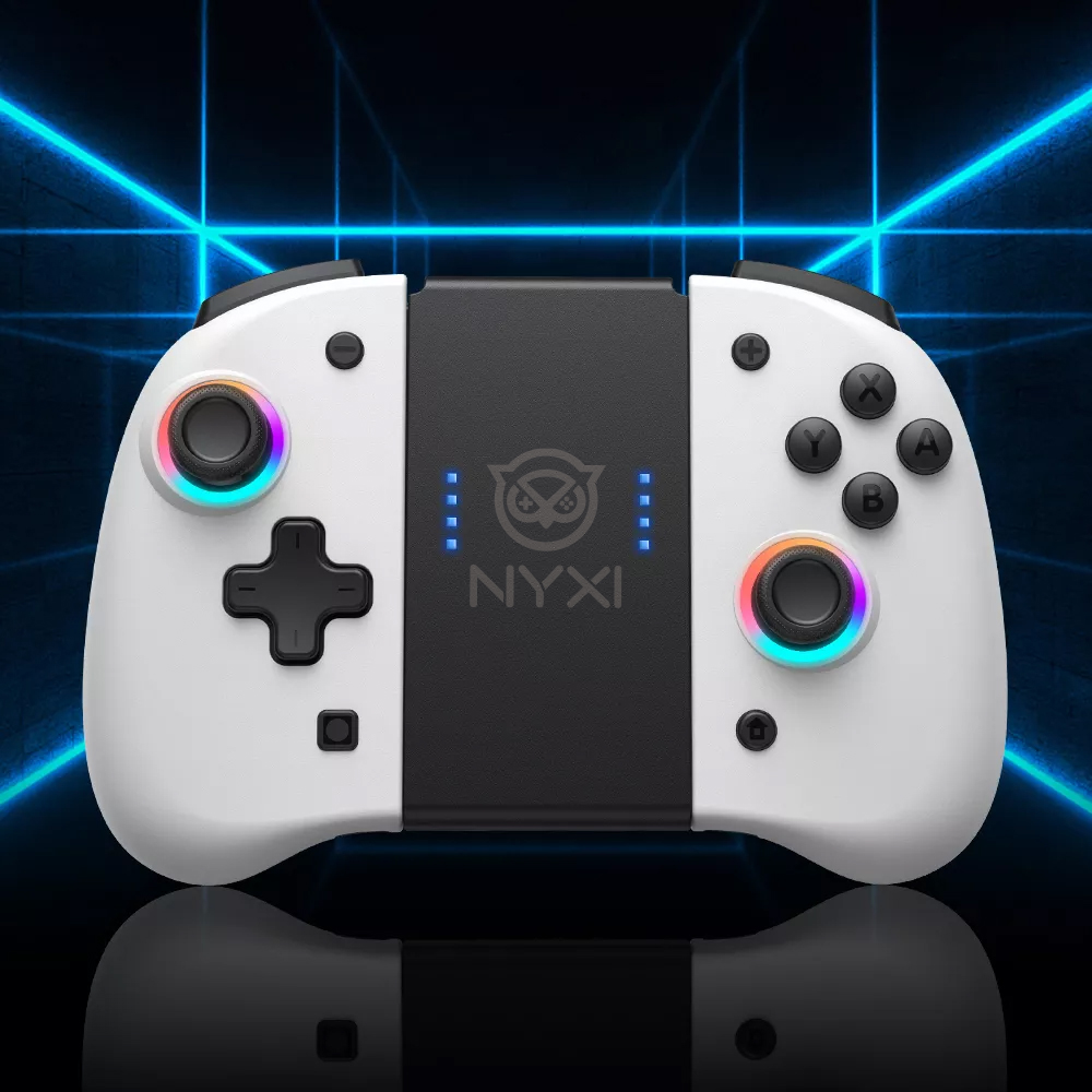 NYXI Milk Style Wireless Joy-pad with 8 Colors LED for Switch/Switch OLED