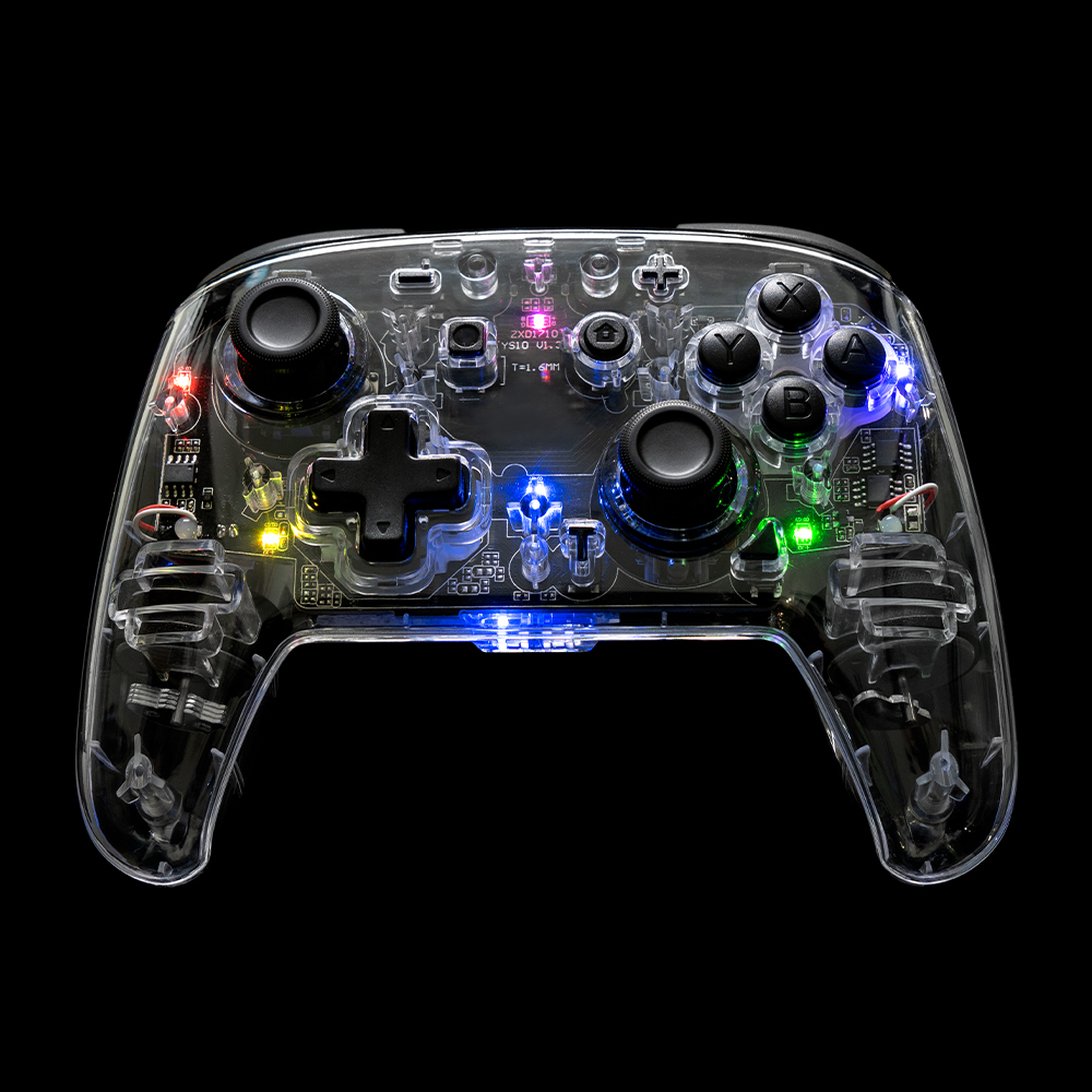 NYXI Wireless Transparent Pro Controller for Switch/Switch OLED/Switch Lite