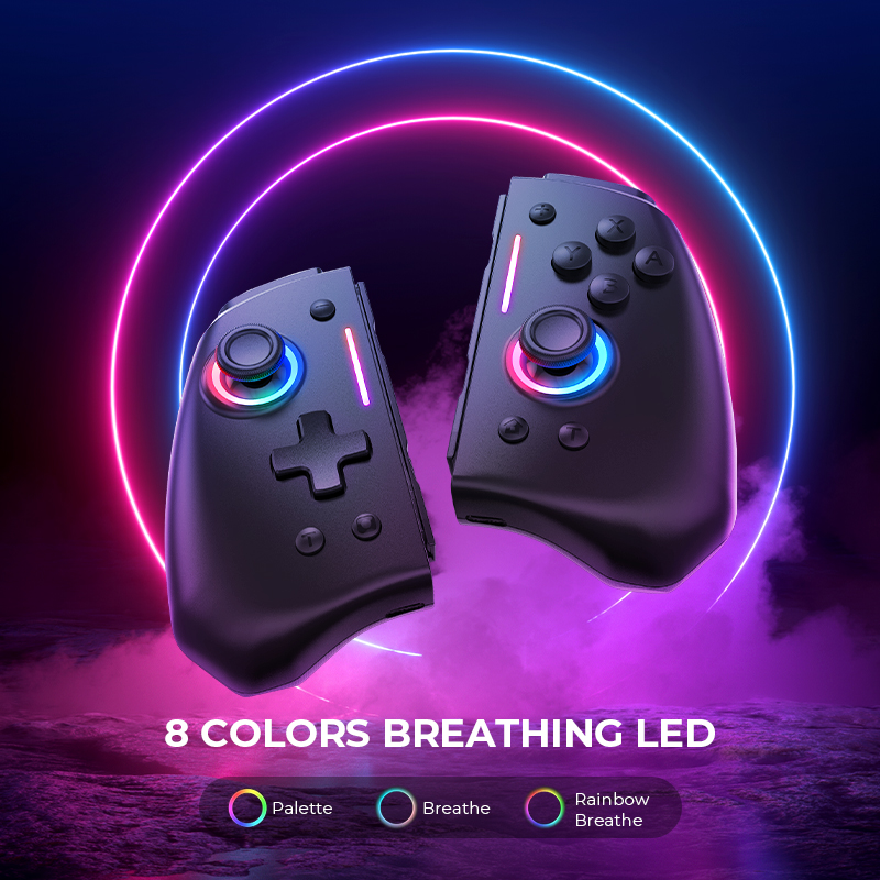 NYXI Athena Wireless Joy-pad with 8 Colors LED for Switch/Switch OLED