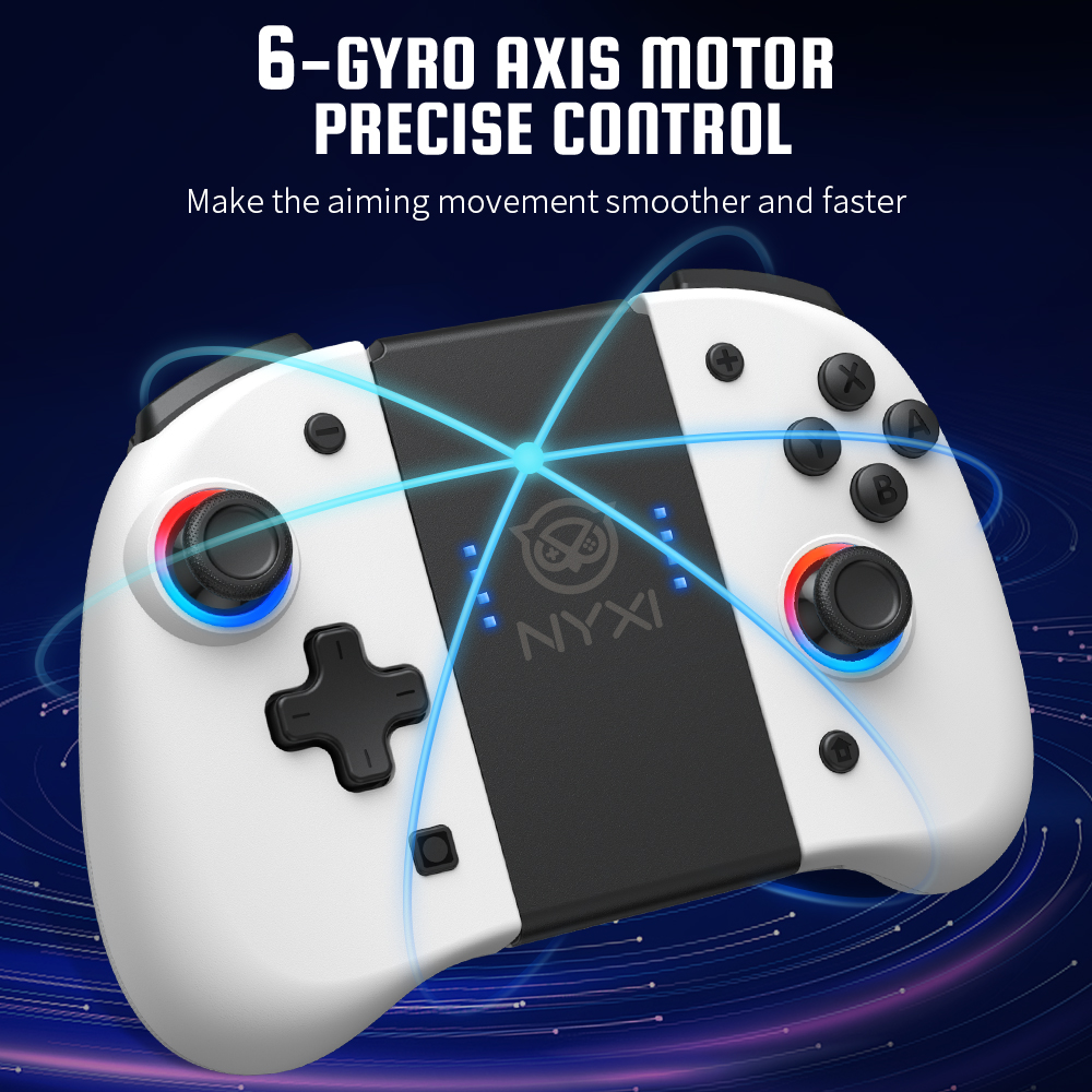 NYXI Athena Milk Style Wireless Joy-pad with 8 Colors LED for Switch/Switch  OLED