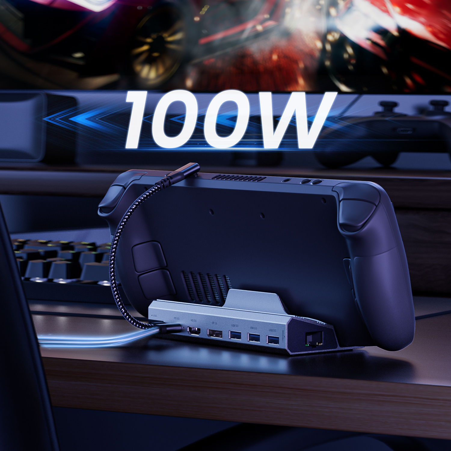 NYXI 8 in1 Docking Station Compatible with Steam Deck