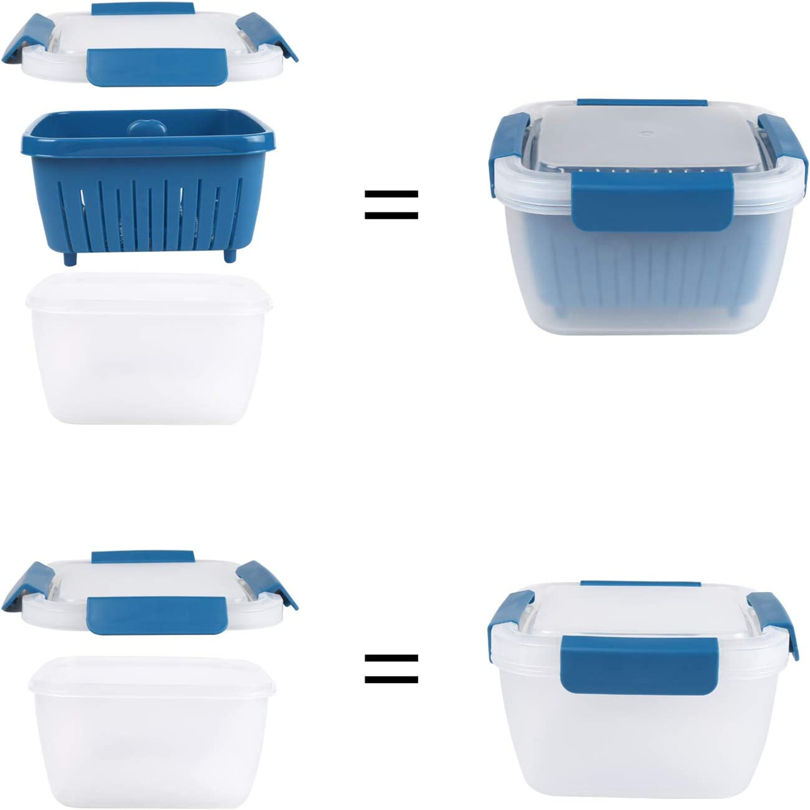 Shopwithgreen Berry Keeper Box Containers 3pcs - 52oz-shopwithgreen