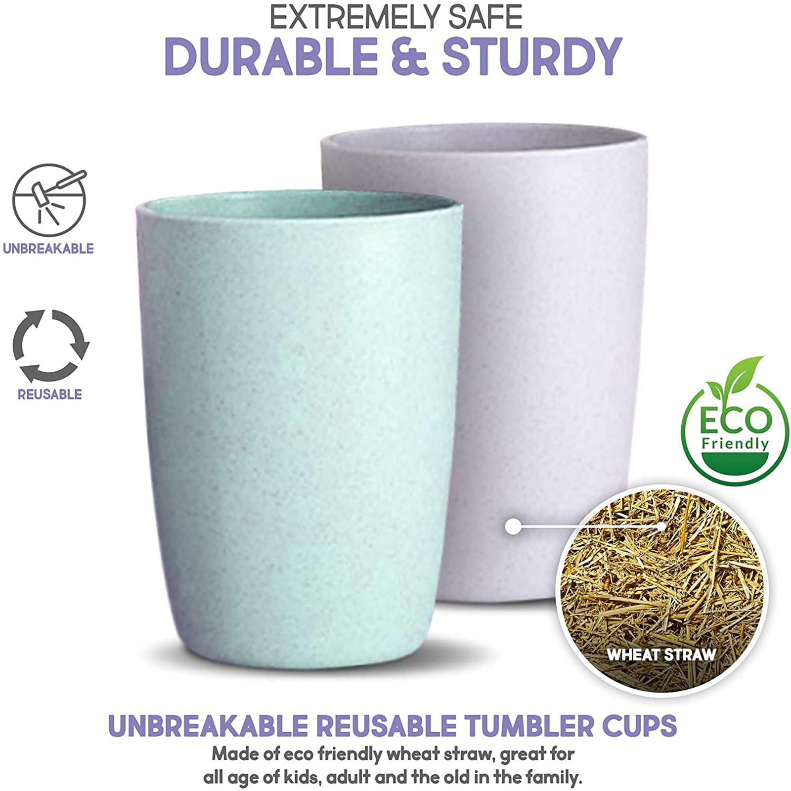 Shopwithgreen Wheat Straw Lightweight & Unbreakable Dinnerware Sets - 20PCS-shopwithgreen