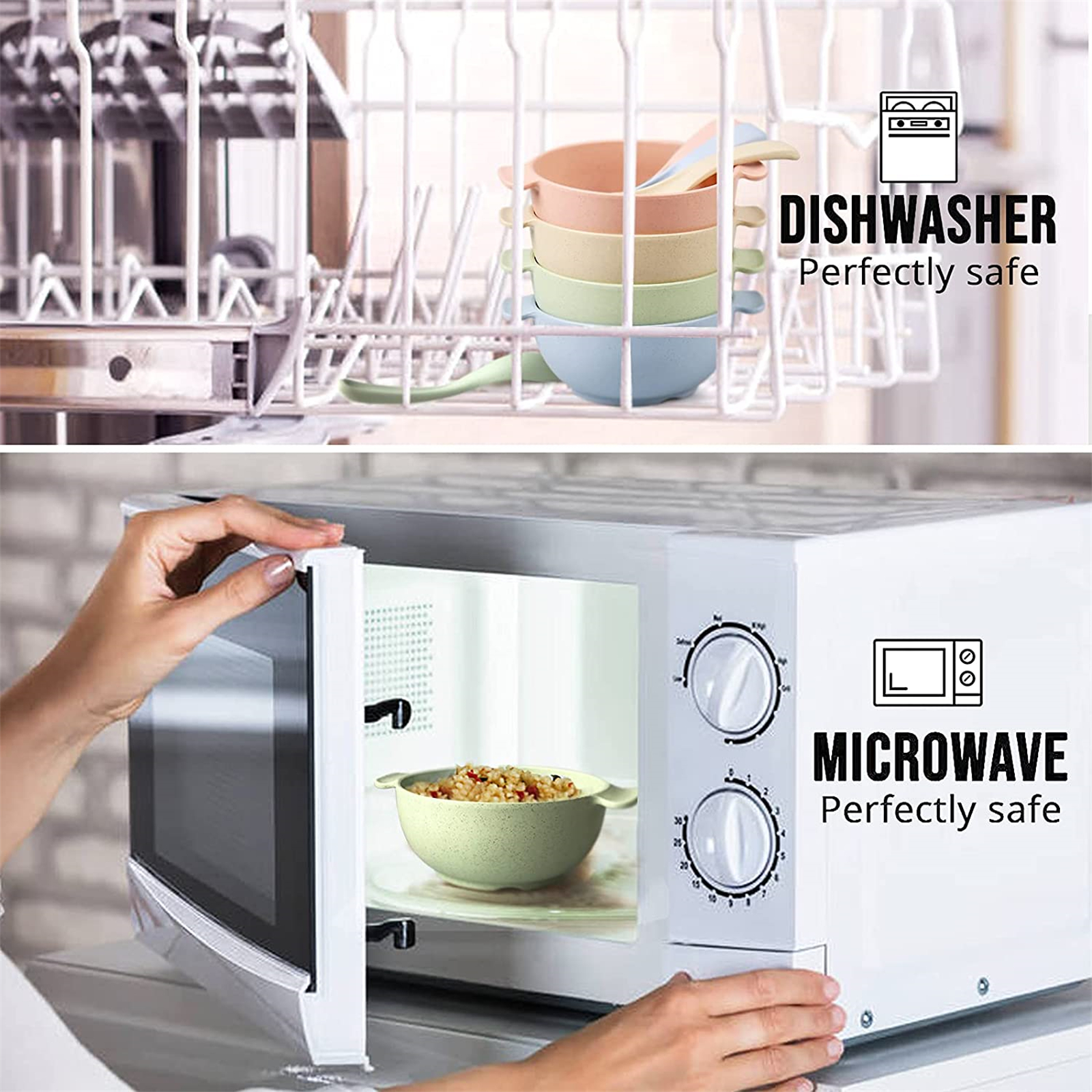 Shopwithgreen Wheat Straw Kids Bowls and Spoons Set 8 pcs-shopwithgreen