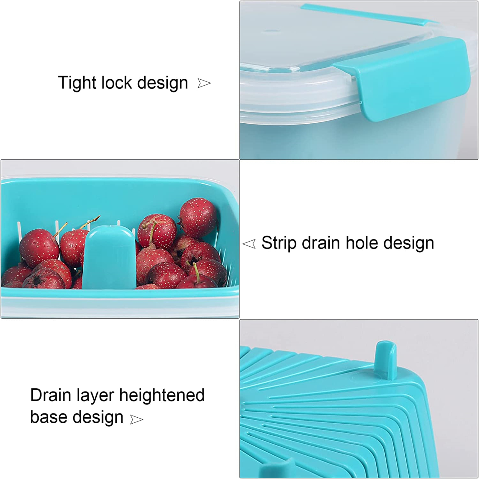 Shopwithgreen Berry Keeper Box Containers 50oz - Light Blue-shopwithgreen