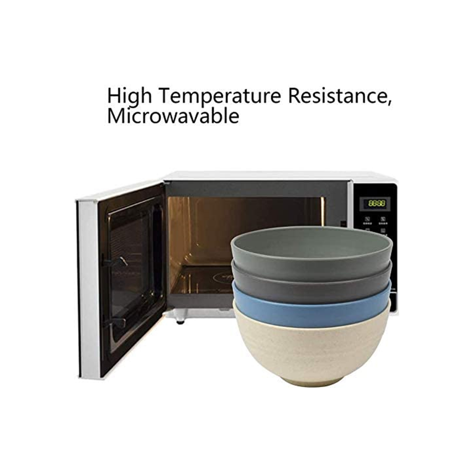 Shopwithgreen Wheat Straw Bowls - 4pcs 24 OZ-shopwithgreen