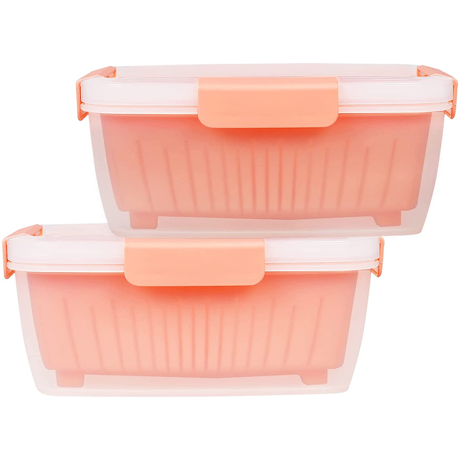 Shopwithgreen Berry Keeper Box Containers 2pcs - 68oz Pink-shopwithgreen