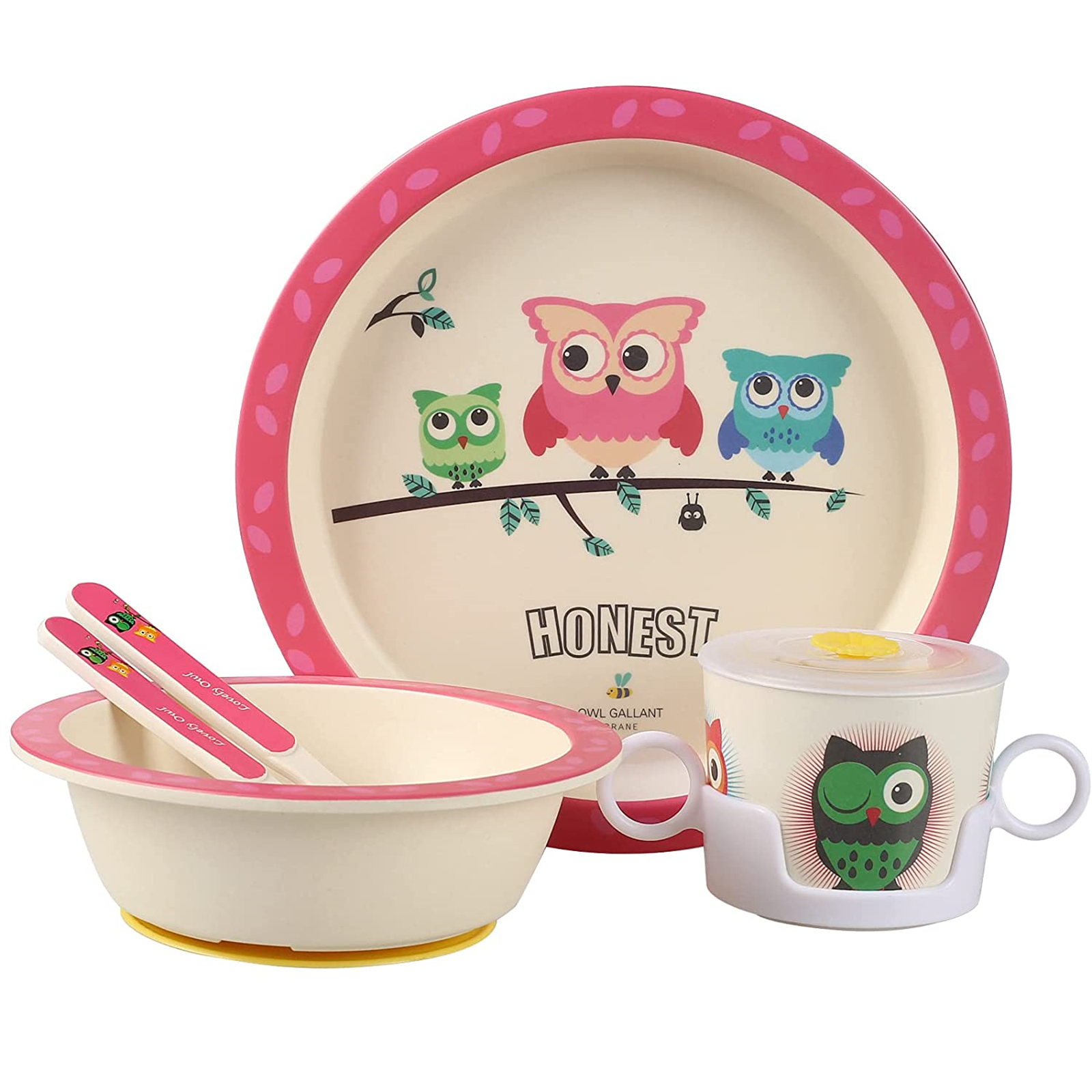 Shopwithgreen Bamboo Kids Dinnerware Set 7 pcs-shopwithgreen