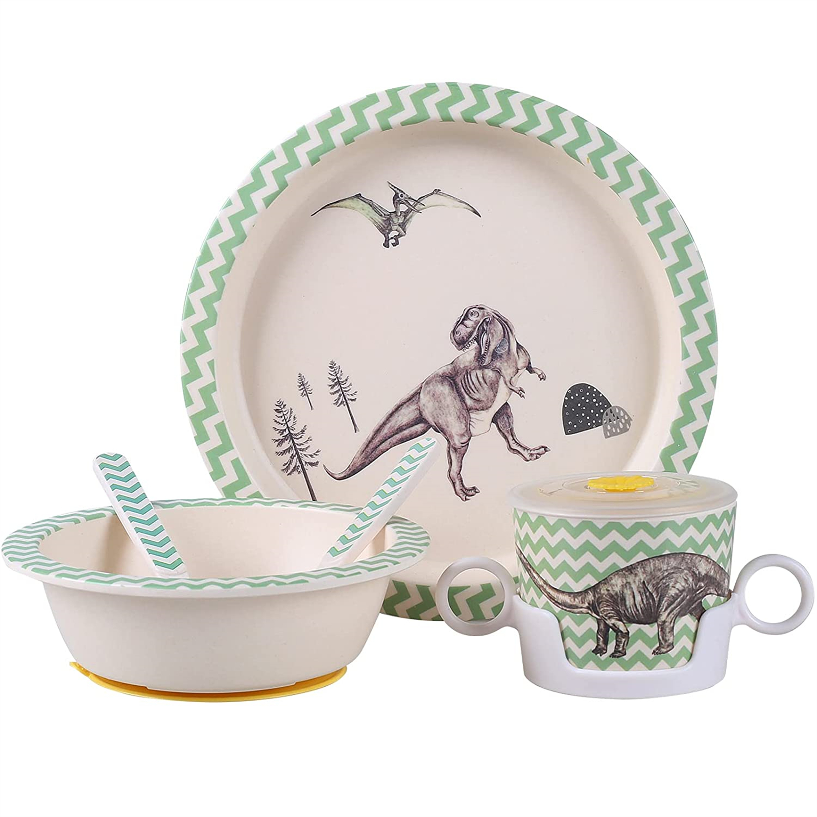 Shopwithgreen Bamboo Kids Dinnerware Set 7 pcs-shopwithgreen