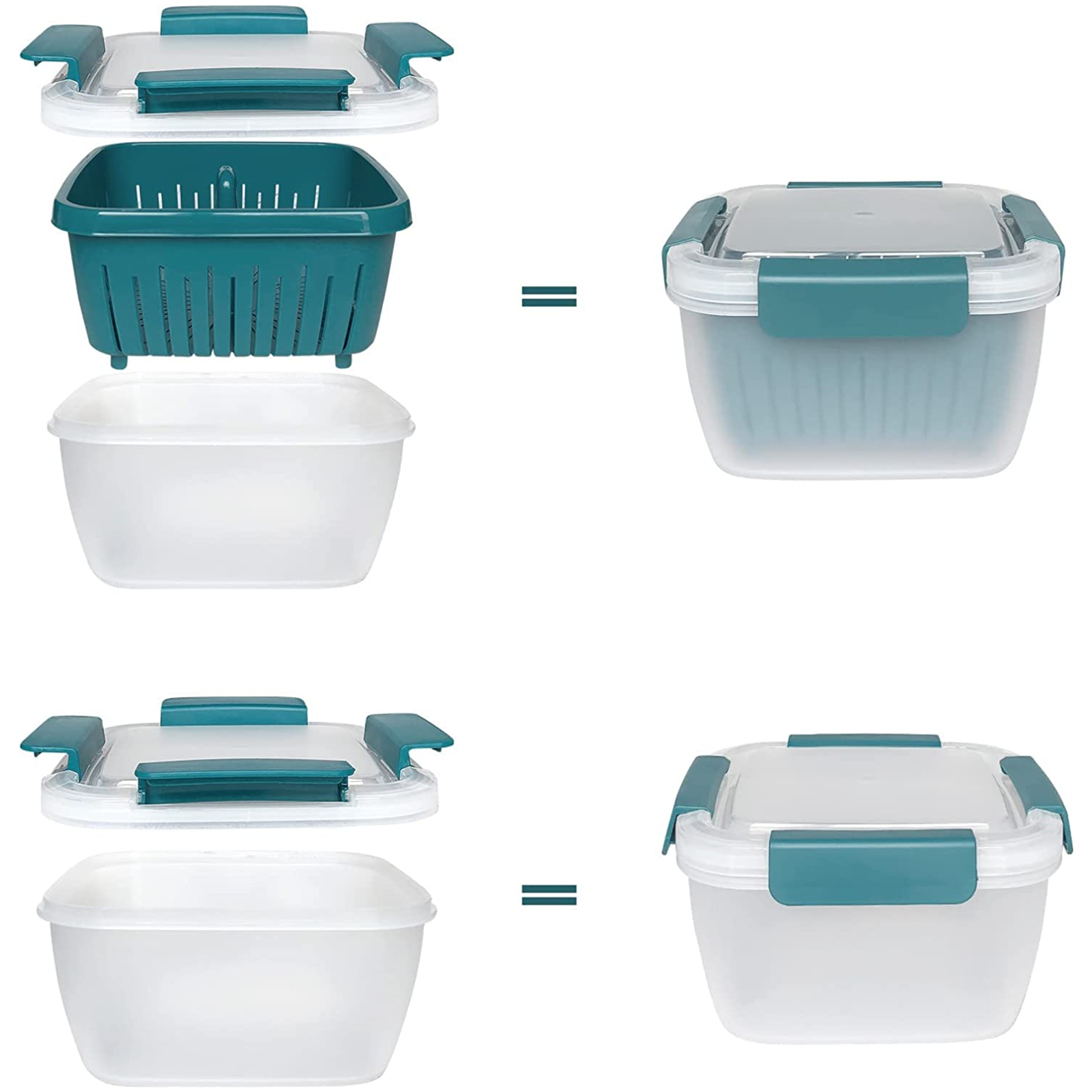 Shopwithgreen Berry Keeper Box Containers 52oz - Dark Blue-shopwithgreen