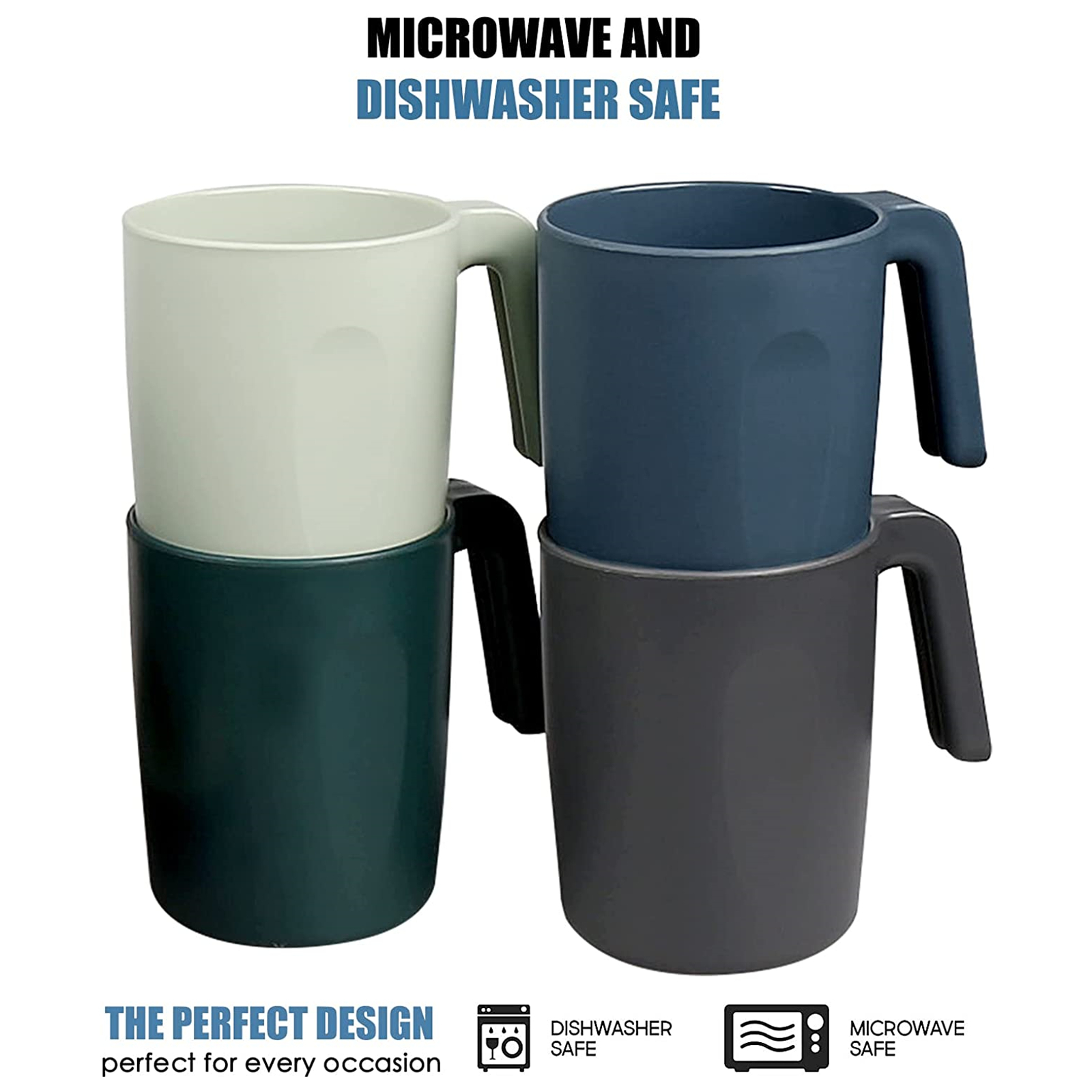 Shopwithgreen Wheat Straw Coffee Mugs - 4PCS 15 OZ Dark Coastal-shopwithgreen