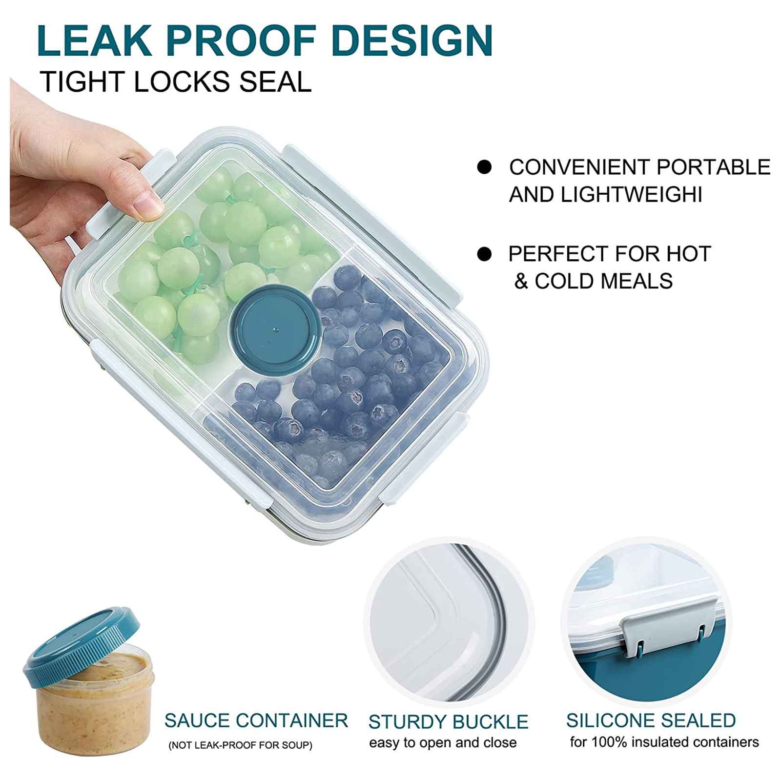 Shopwithgreen Salad Food Storage Container to Go 47-oz with 3-Compartment 3 pcs - Navy-shopwithgreen