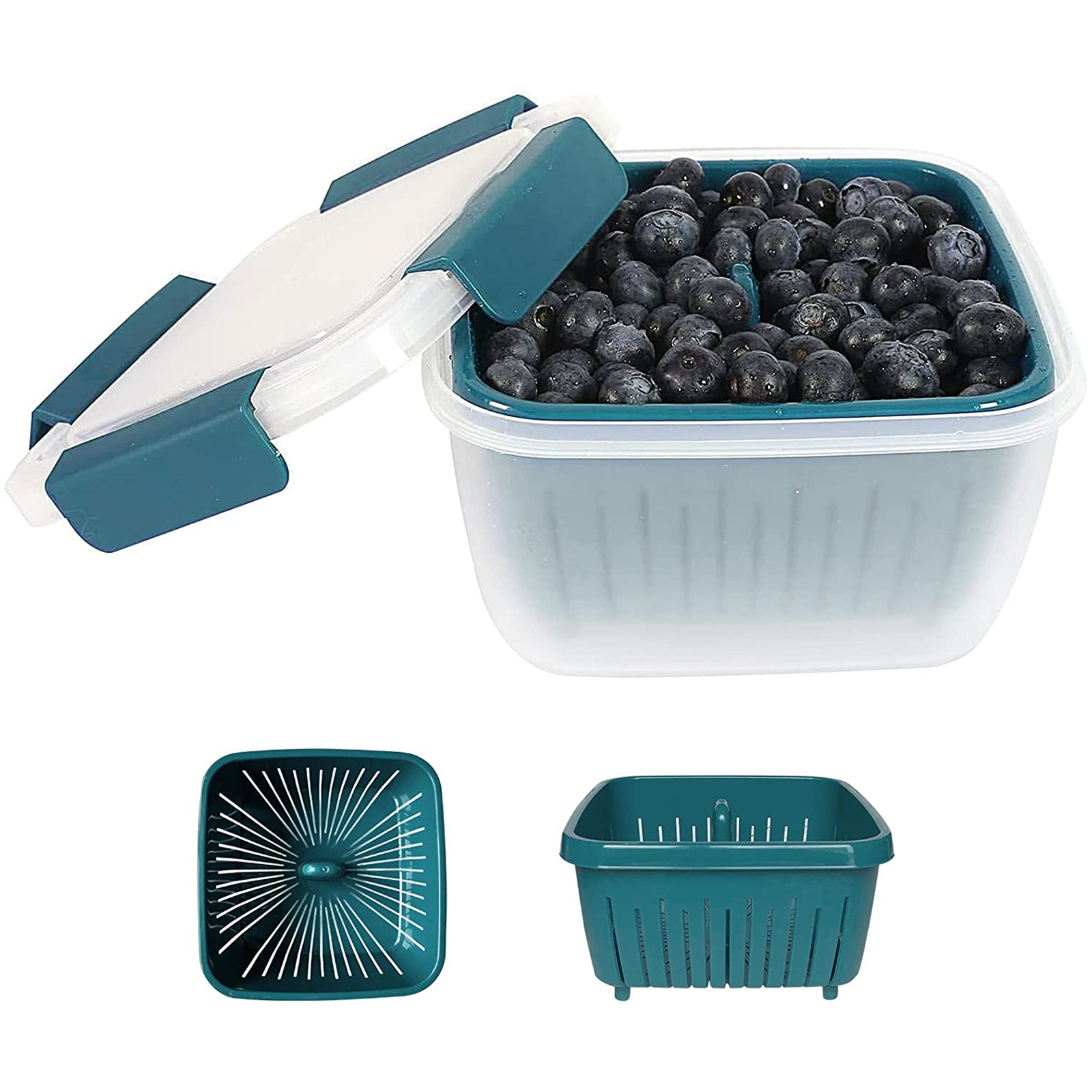 Shopwithgreen Berry Keeper Box Containers 50oz - Dark Blue-shopwithgreen