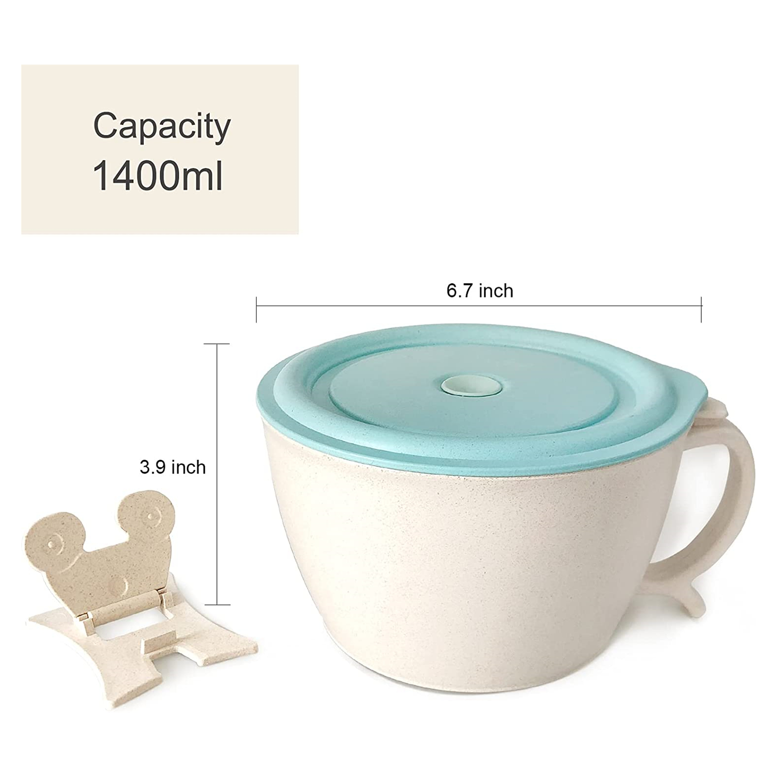 Shopwithgreen Cup Noodle Bowl with Lid 48 OZ-shopwithgreen