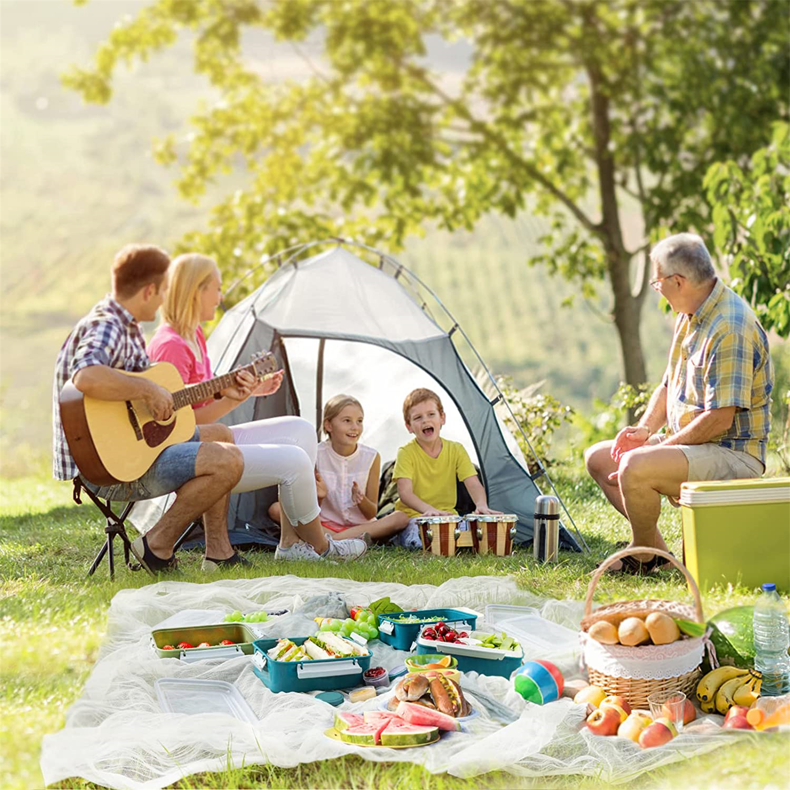 Shopwithgreen Salad Food Storage Container to Go 47-oz with 3-Compartment 3 pcs - Navy-shopwithgreen