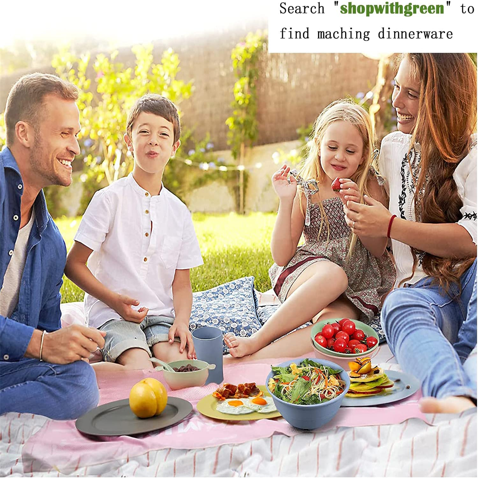 Shopwithgreen Wheat Straw Plastic Plates - 6pcs 10 inch Pale Blush-shopwithgreen