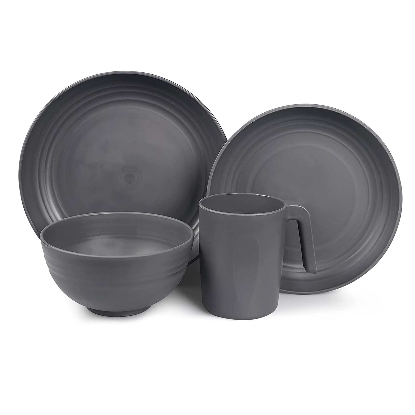 Shopwithgreen Lightweight & Unbreakable Plastic Dinnerware Sets - 16 PCS-shopwithgreen