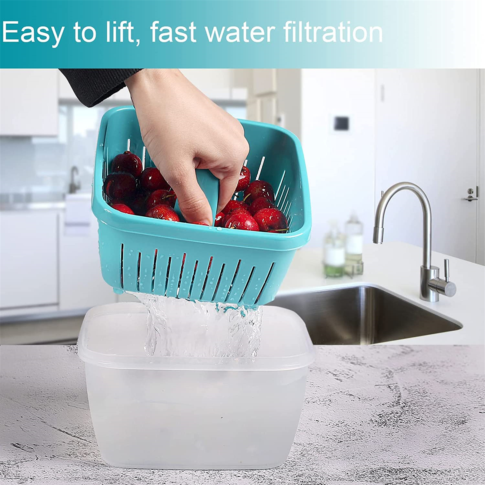 Shopwithgreen Berry Keeper Box Containers 52oz - Lake Blue-shopwithgreen