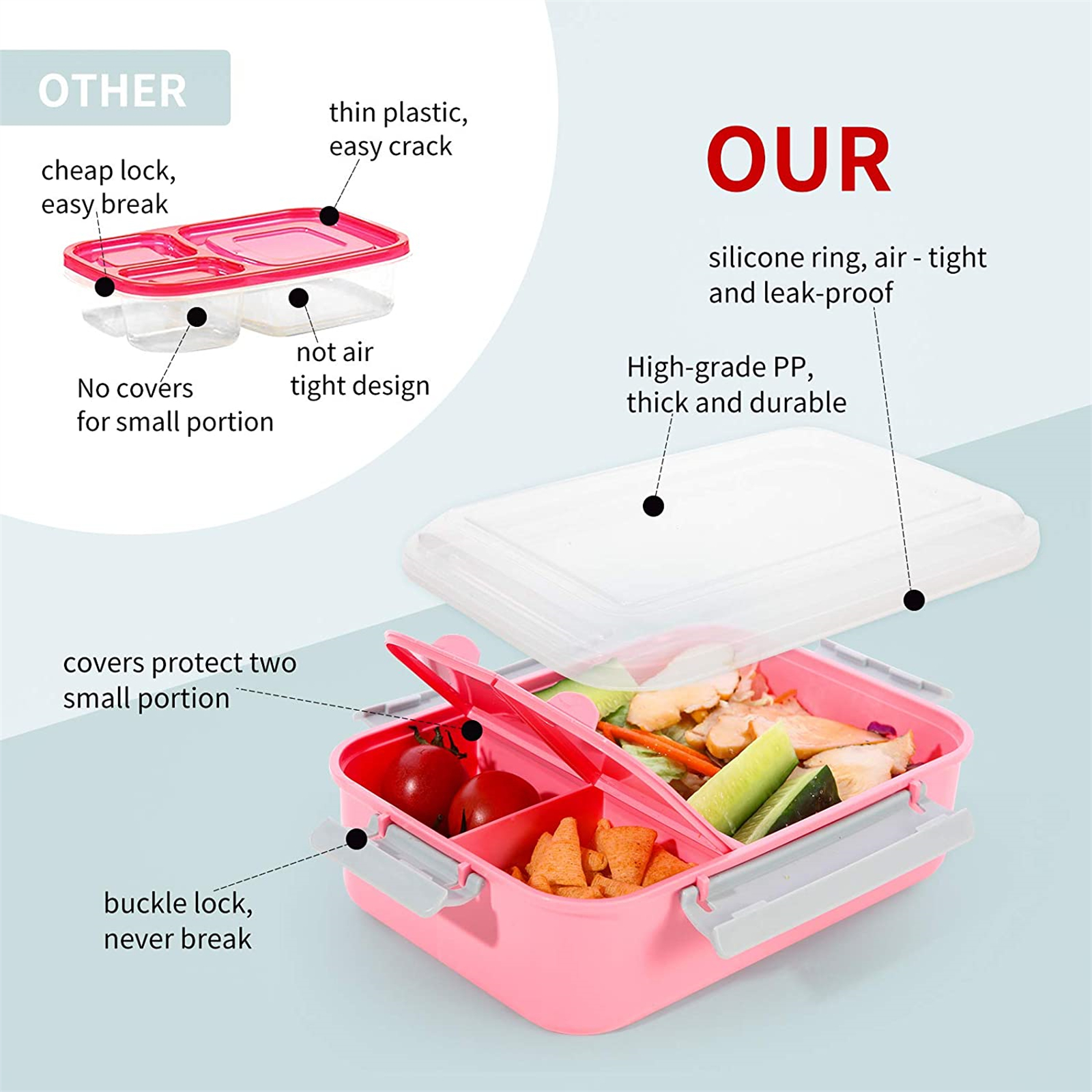 Shopwithgreen Lunch Container to Go 40-oz Bento Box with 3-Compartment-shopwithgreen