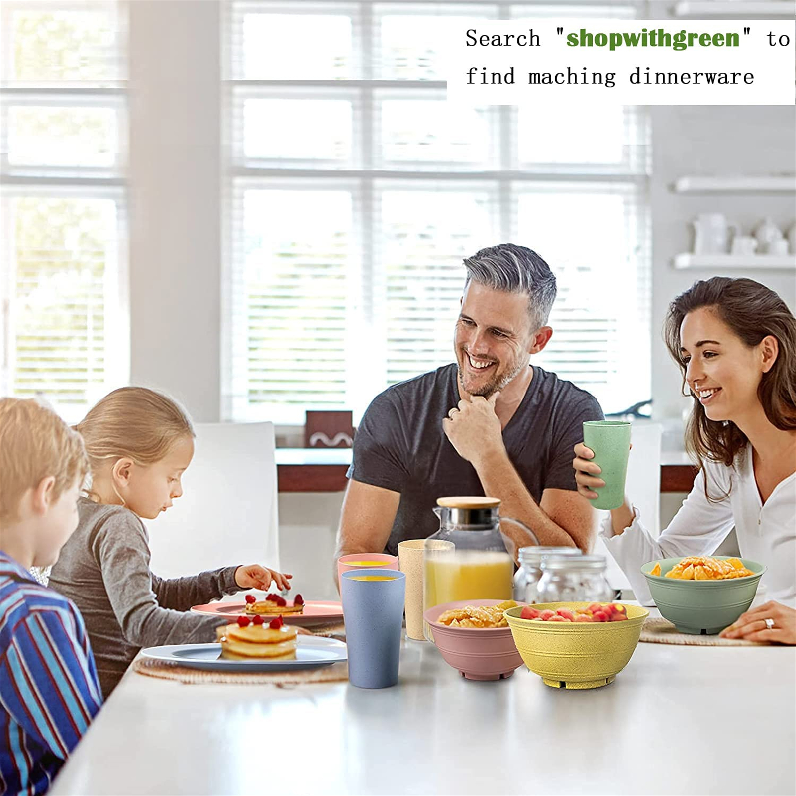 Shopwithgreen Wheat Straw Drinking Tumblers - 6pcs 14 OZ Pale Blush-shopwithgreen