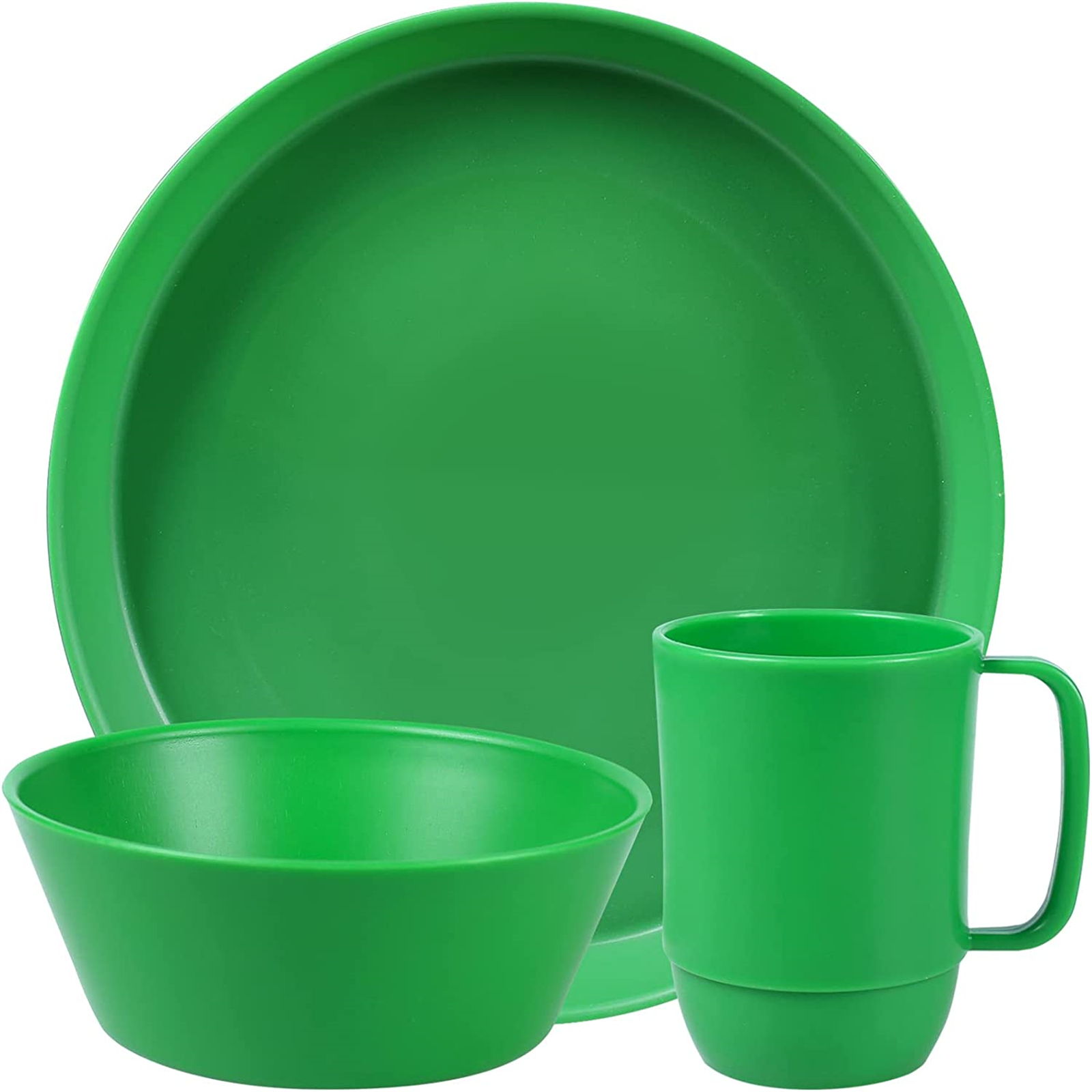 Shopwithgreen Lightweight & Unbreakable Plastic Dinnerware Sets - 12 PCS-shopwithgreen