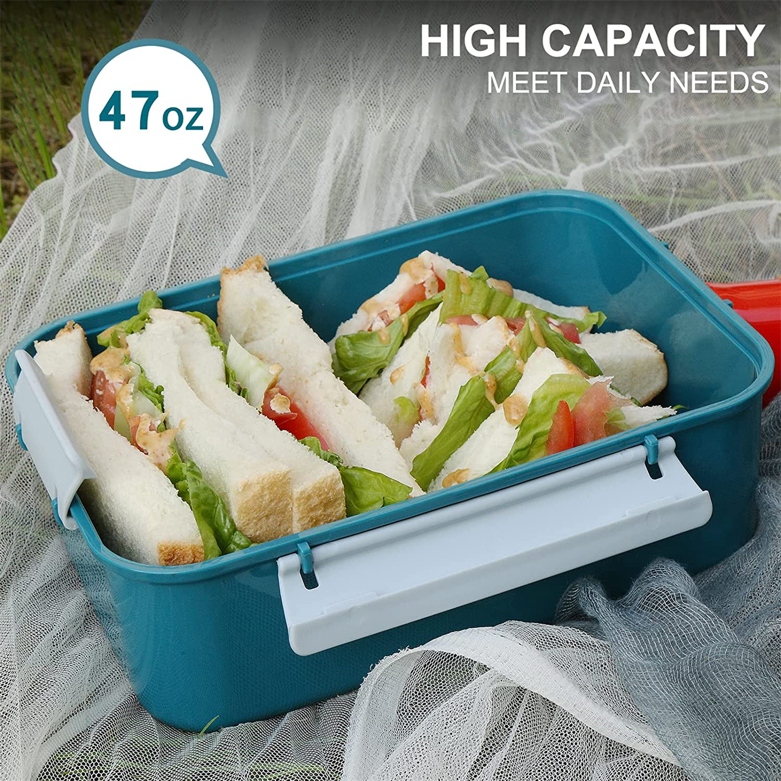Shopwithgreen Salad Food Storage Container to Go 47-oz with 3-Compartment 3 pcs - Navy-shopwithgreen