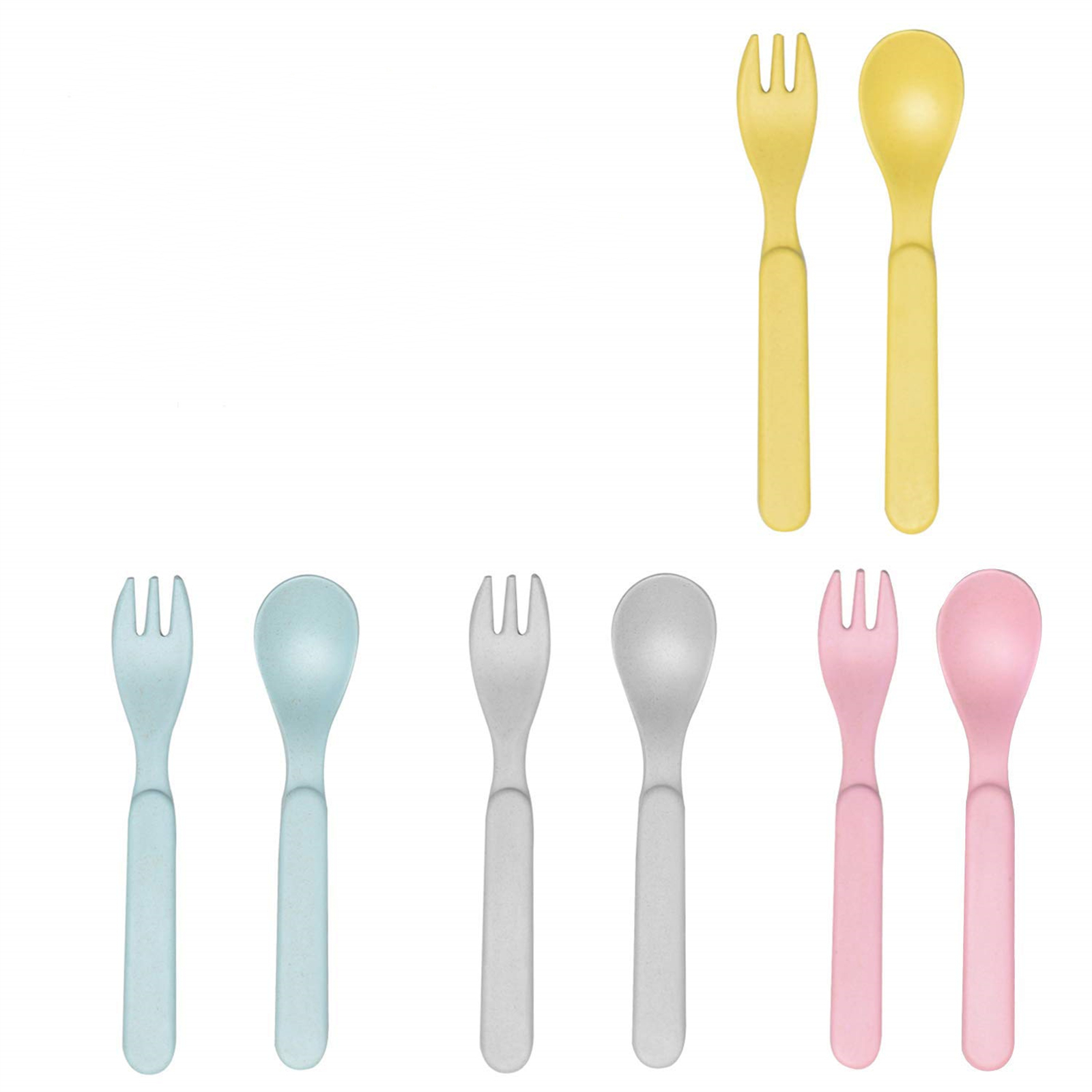 Shopwithgreen Bamboo Kids Spoons & Forks Set 10pcs - Sunshine-shopwithgreen