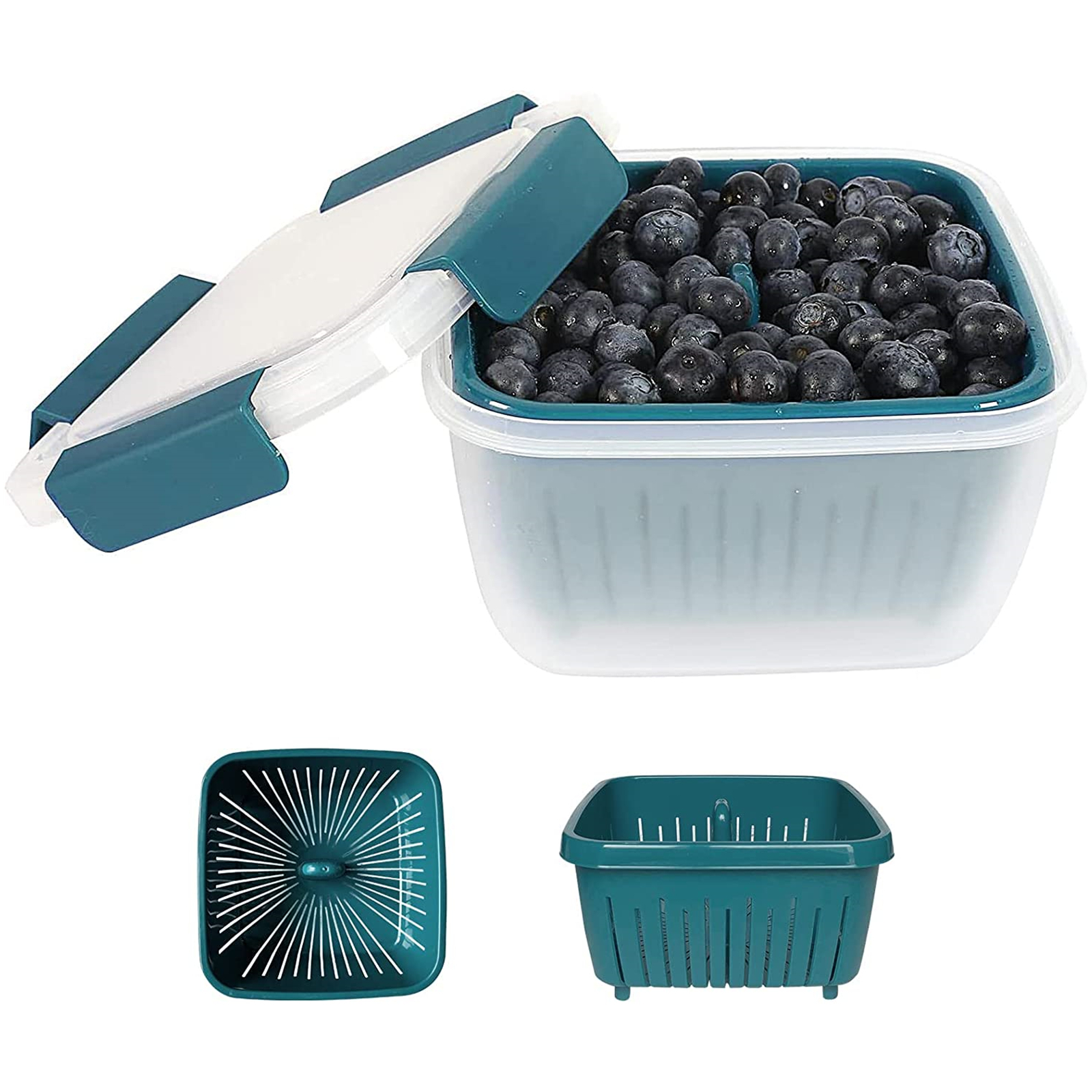 Shopwithgreen Berry Keeper Box Containers 52oz - Dark Blue-shopwithgreen