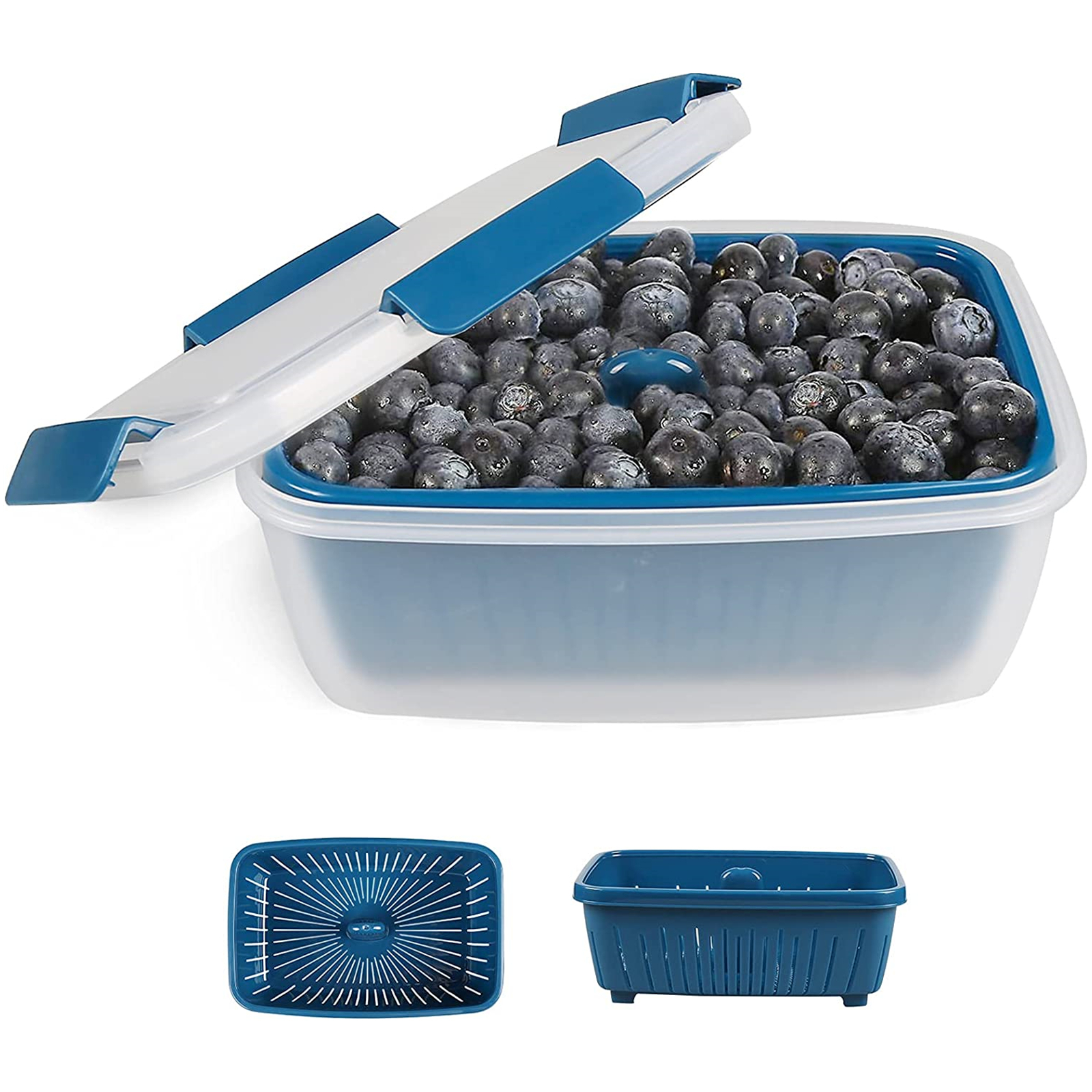 Shopwithgreen Berry Keeper Box Containers 68oz - Blue-shopwithgreen