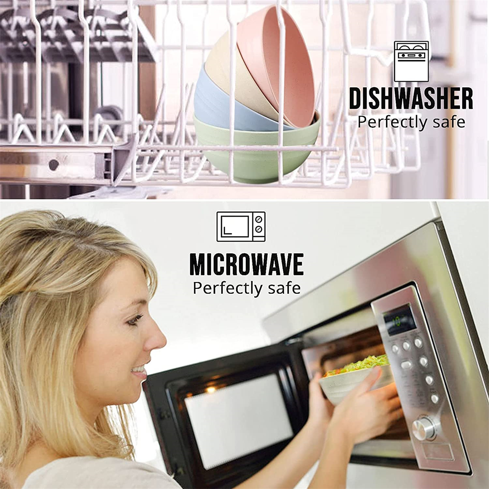 Shopwithgreen Wheat Straw Bowls - 4pcs 24 OZ-shopwithgreen