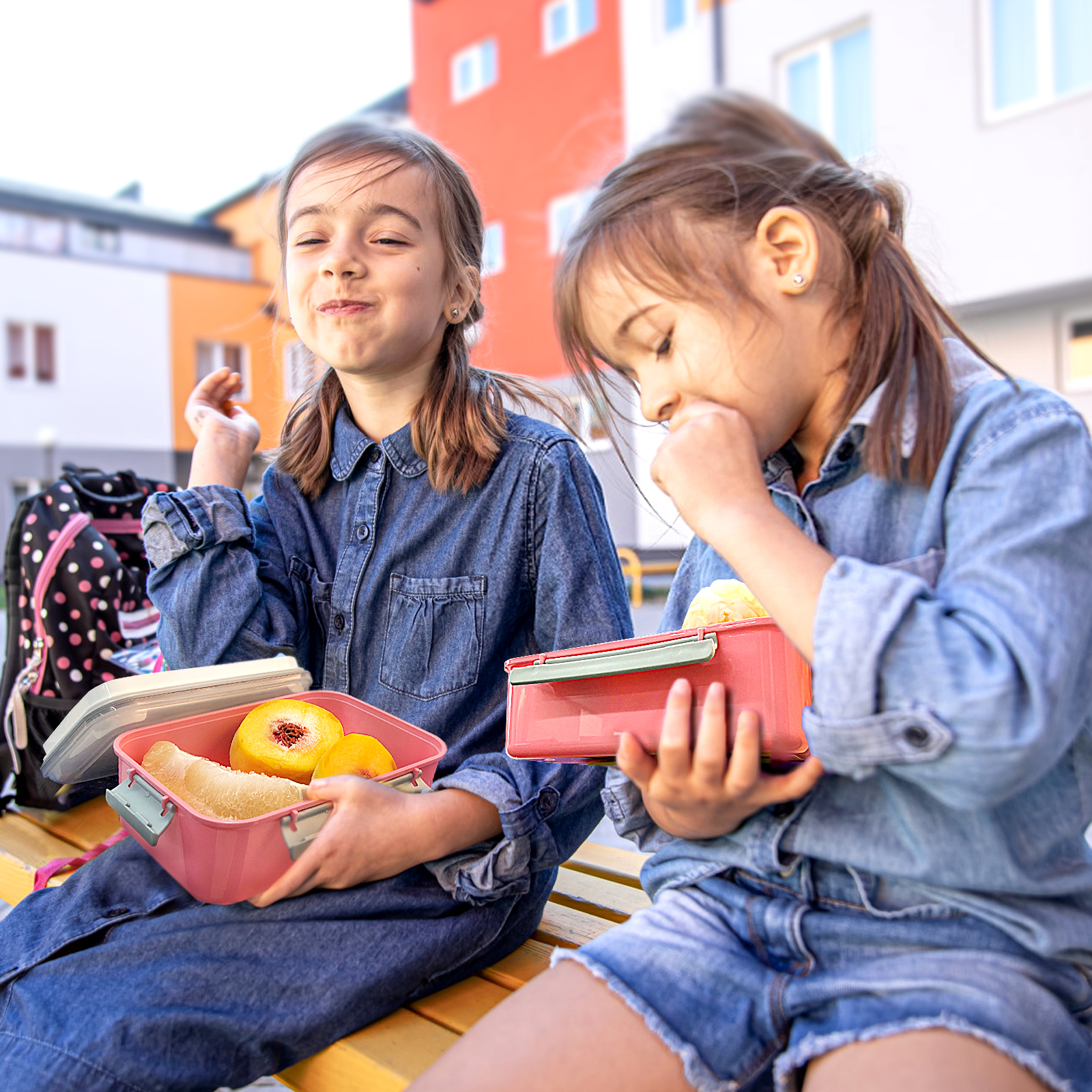 Shopwithgreen Salad Food Storage Container to Go 47-oz with 3-Compartment 3 pcs - Pink-shopwithgreen
