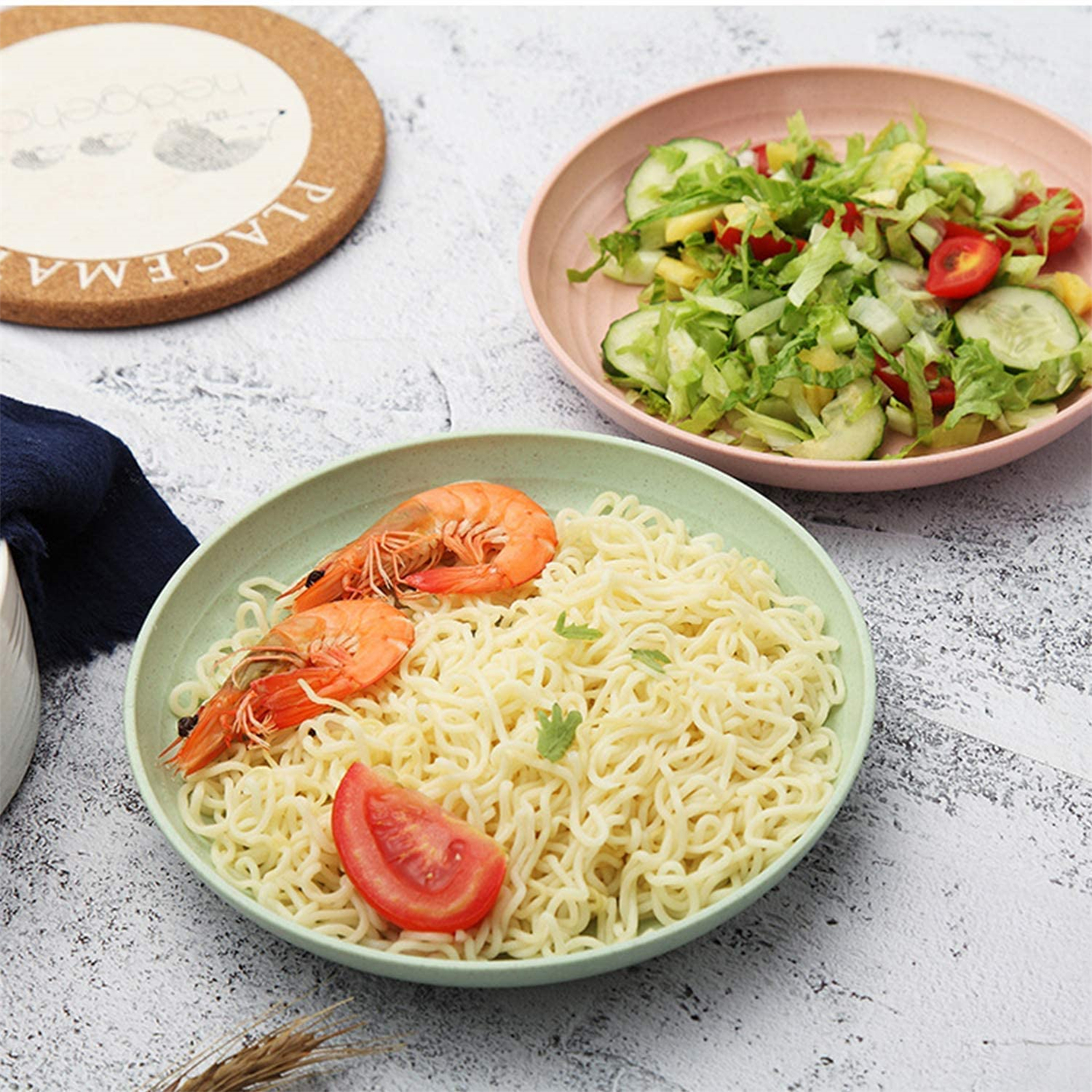 Shopwithgreen Wheat Straw Lightweight & Unbreakable Dinnerware Sets - 20PCS-shopwithgreen