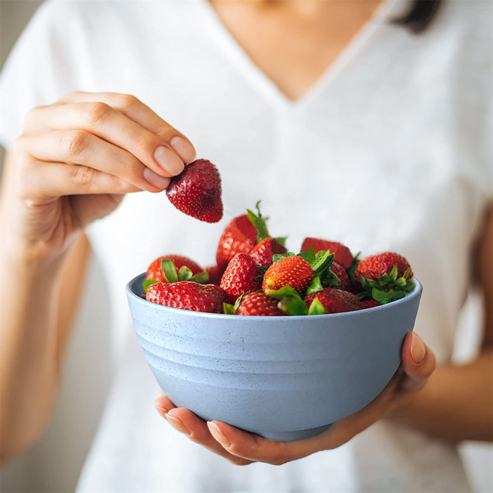 Shopwithgreen Wheat Straw Lightweight & Unbreakable Dinnerware Sets - 20PCS-shopwithgreen