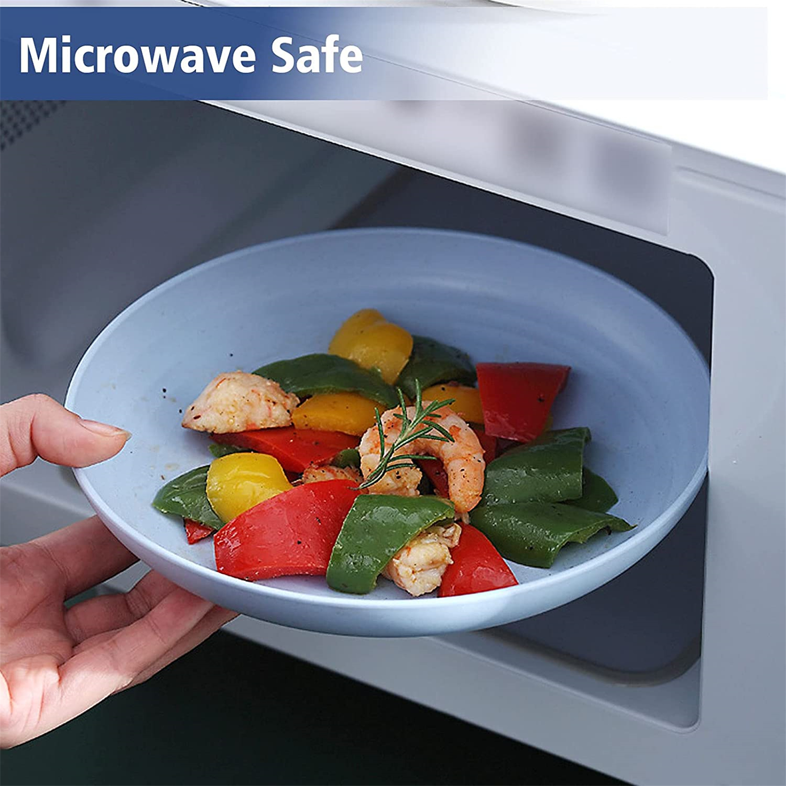 Shopwithgreen Wheat Straw Plastic Plates - 4pcs 8.8 inch Pale Blush-shopwithgreen