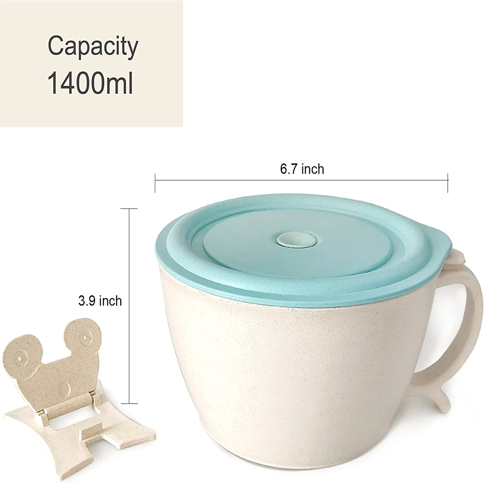 Shopwithgreen Cup Noodle Bowl with Lid 48 OZ-shopwithgreen