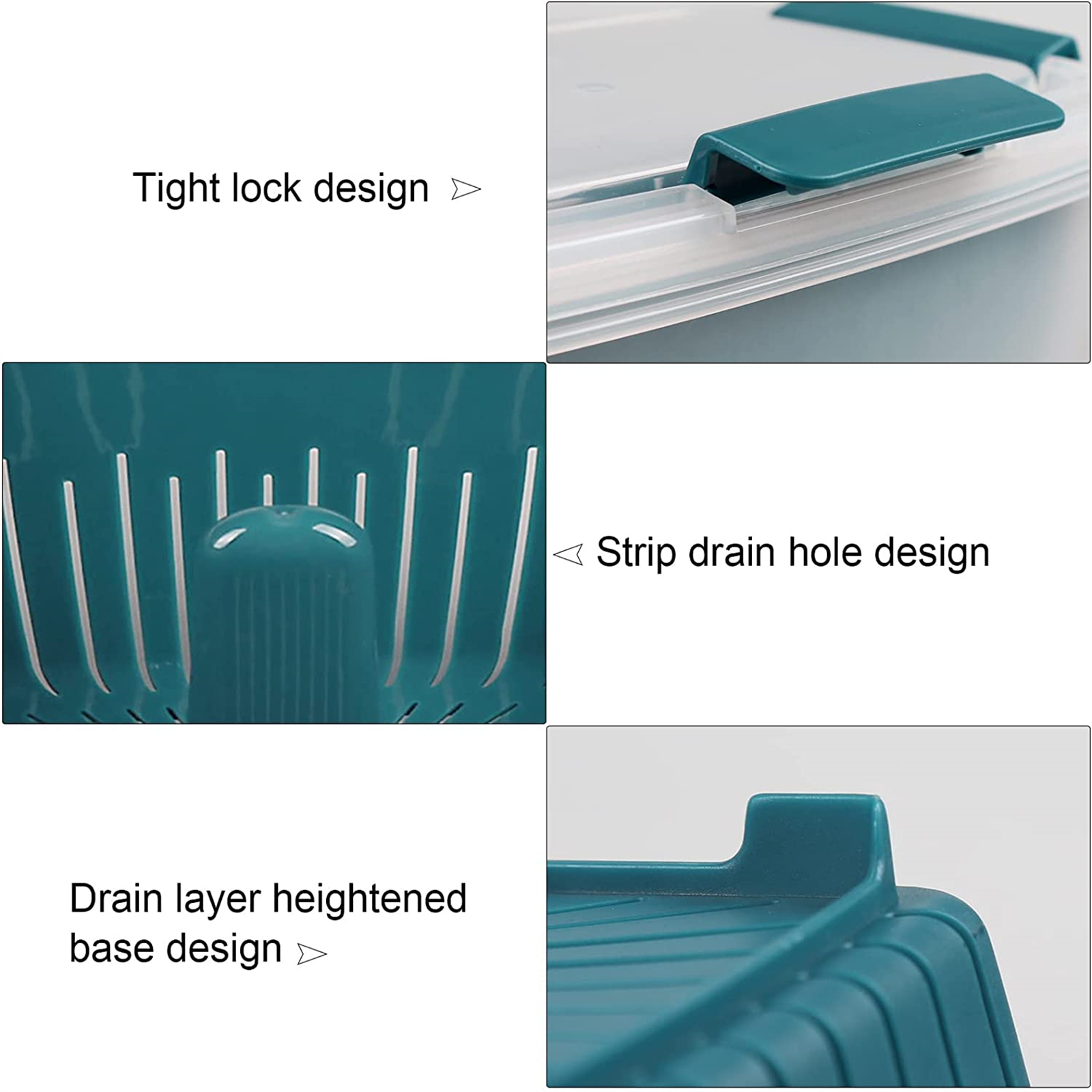 Shopwithgreen Berry Keeper Box Containers 52oz - Dark Blue-shopwithgreen