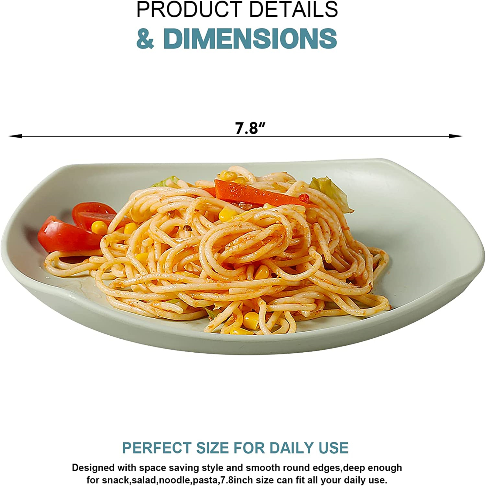 Shopwithgreen Unbreakable Plastic Plates - 6 pcs 7.8 inch-shopwithgreen