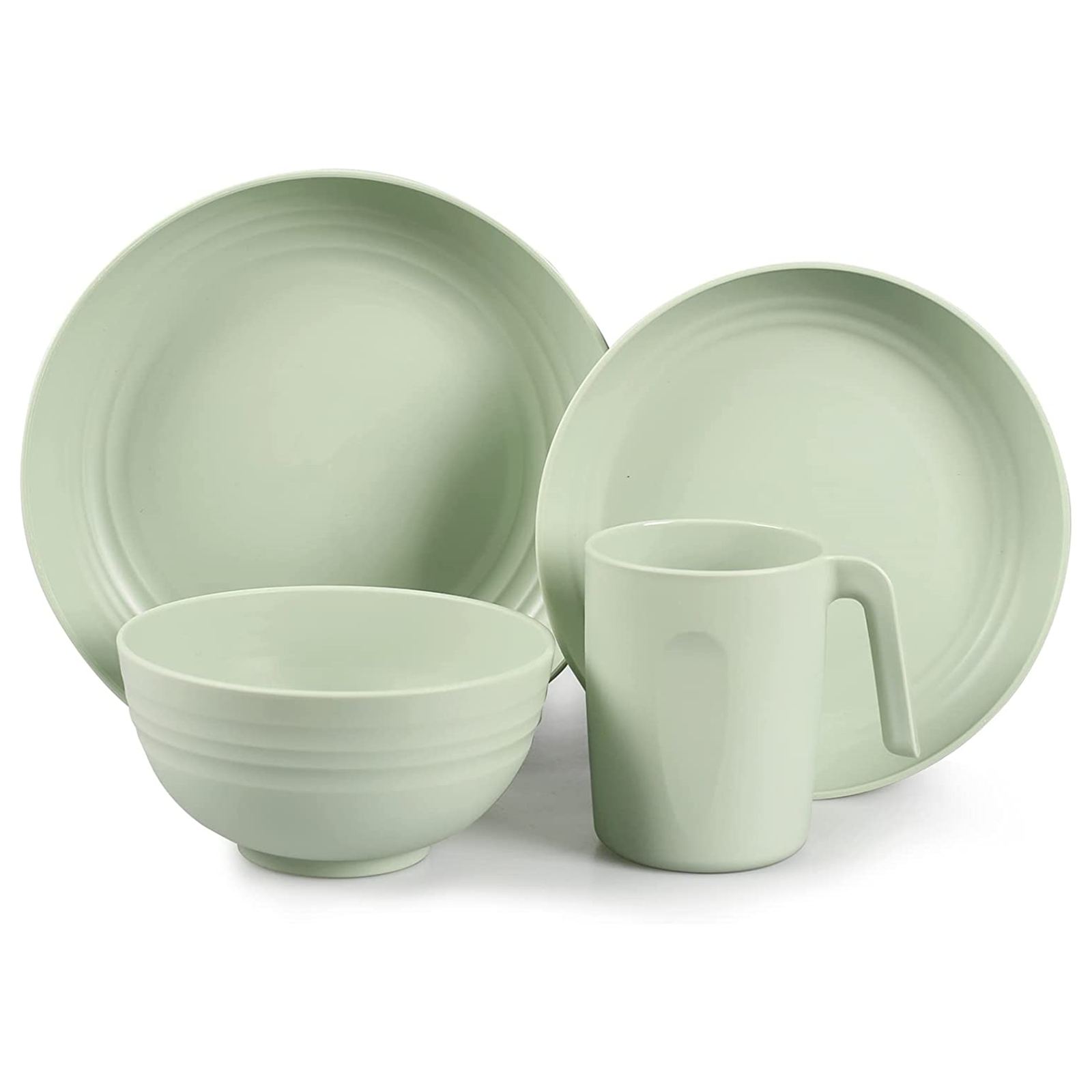 Shopwithgreen Lightweight & Unbreakable Plastic Dinnerware Sets - 36 PCS-shopwithgreen