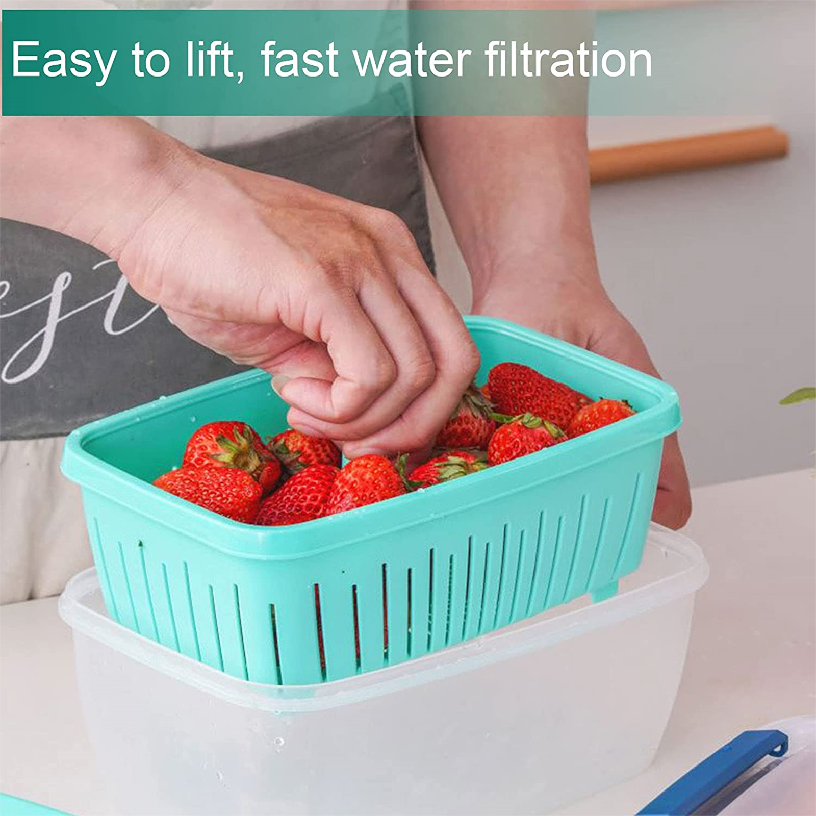 Shopwithgreen Berry Keeper Box Containers 3pcs - 68oz-shopwithgreen