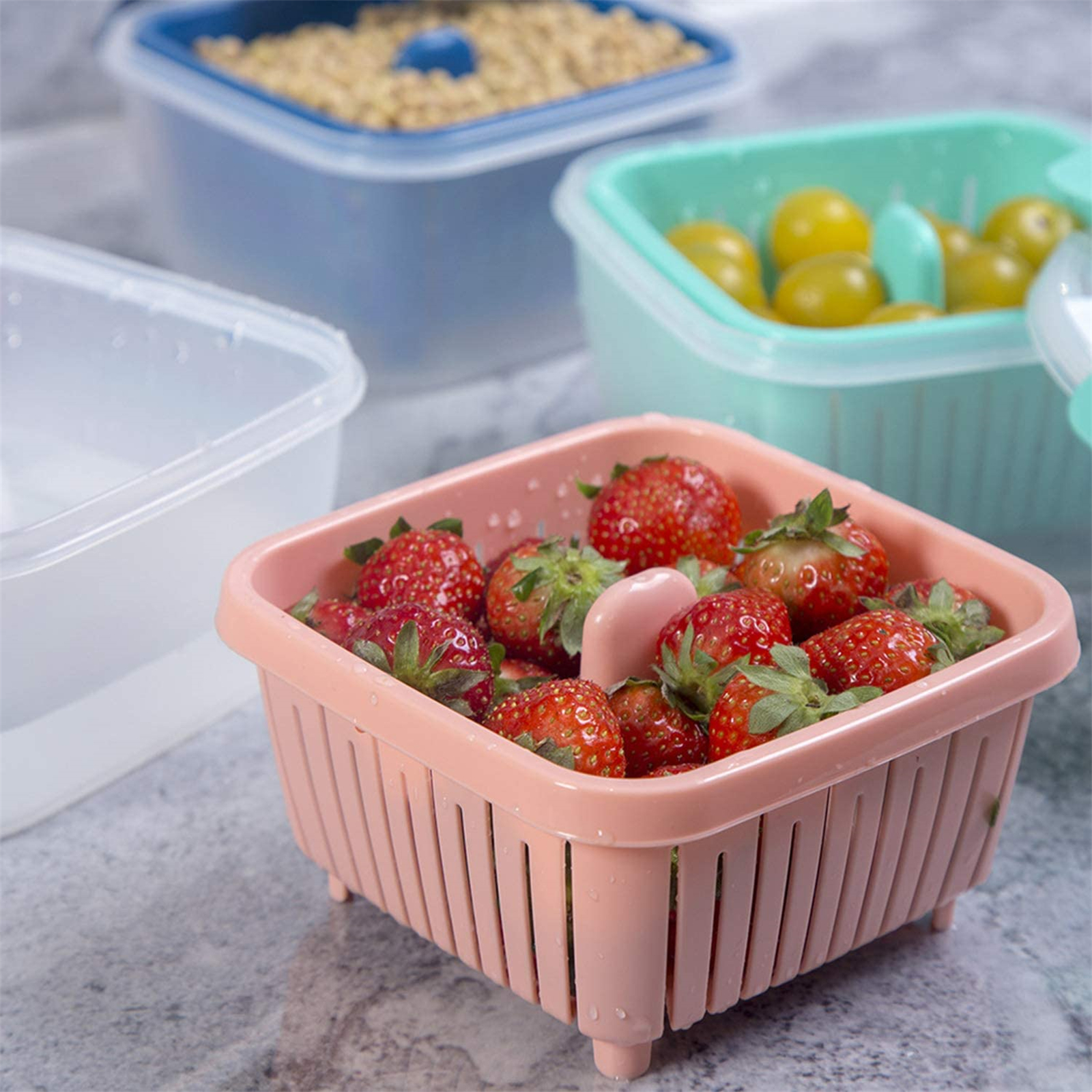 Shopwithgreen Berry Keeper Box Containers 3pcs - 52oz-shopwithgreen