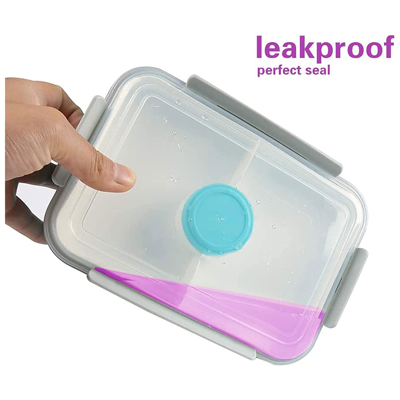 Shopwithgreen Salad Food Storage Container to Go 47-oz with 3-Compartment 3 pcs - Navy & Dark Green & Light Blue-shopwithgreen