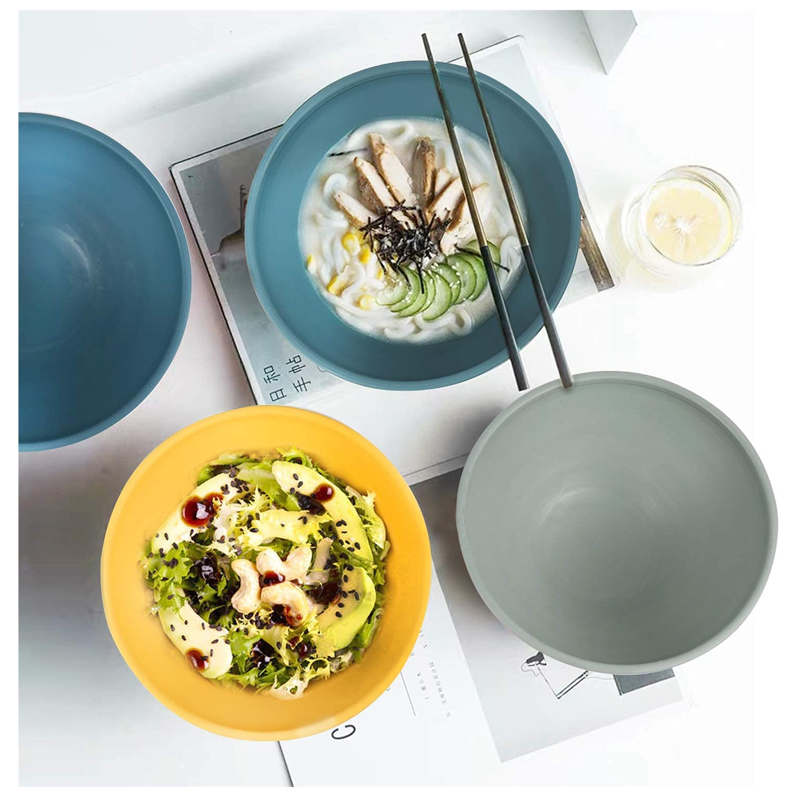 Shopwithgreen Japanese Style Ramen Bowl 4 pcs 44 OZ-shopwithgreen