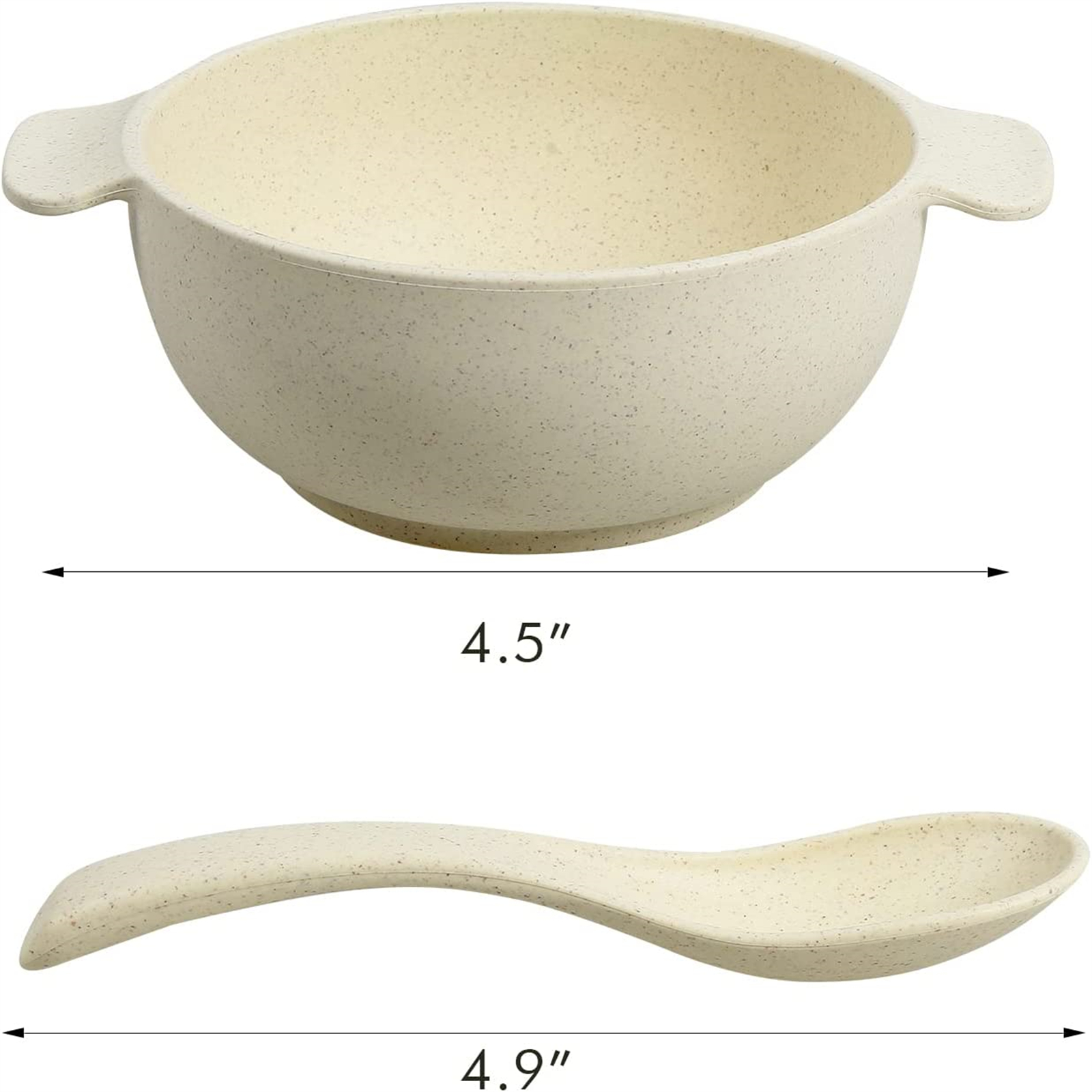 Shopwithgreen Wheat Straw Kids Bowls and Spoons Set 8 pcs-shopwithgreen