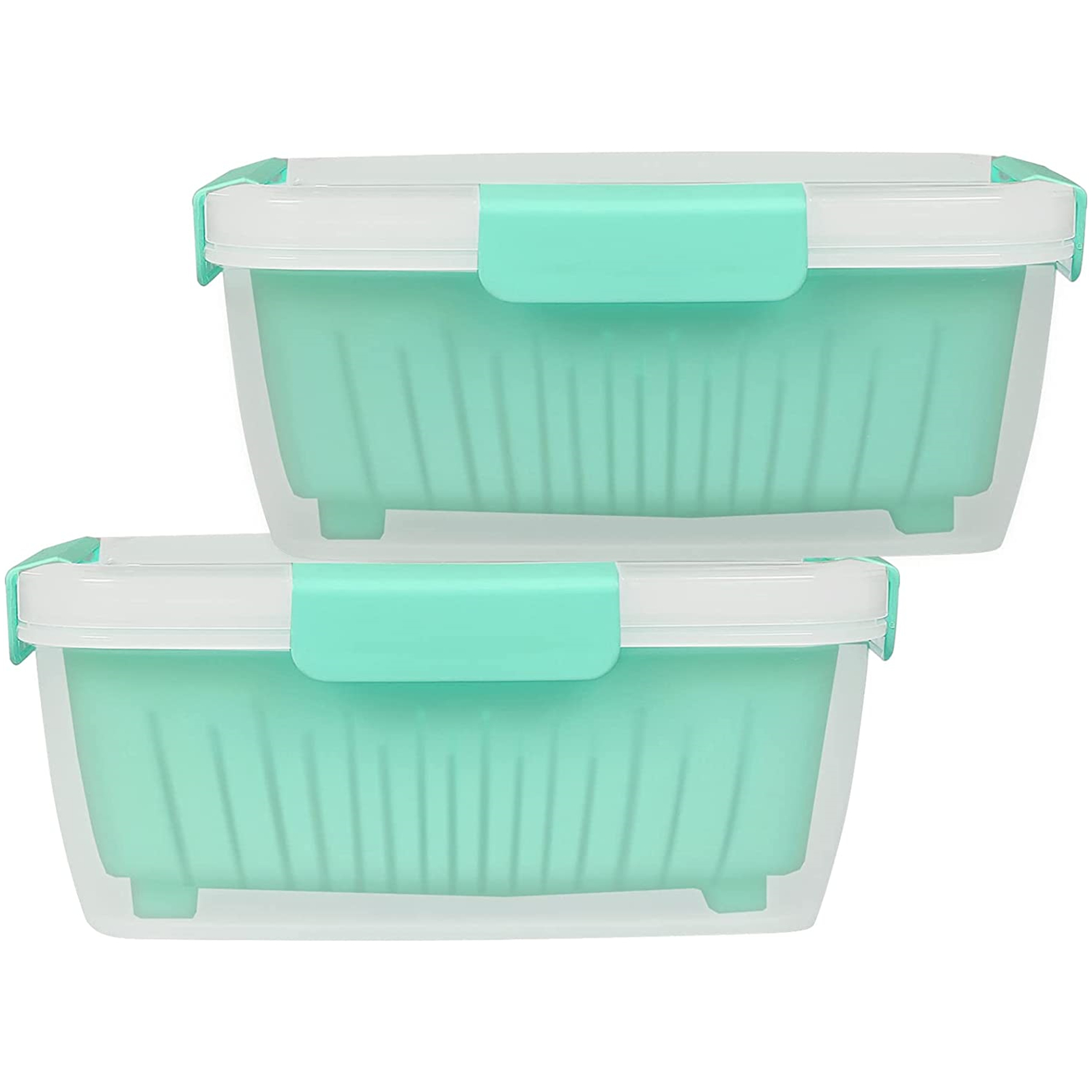 Shopwithgreen Berry Keeper Box Containers 2pcs - 68oz Green-shopwithgreen