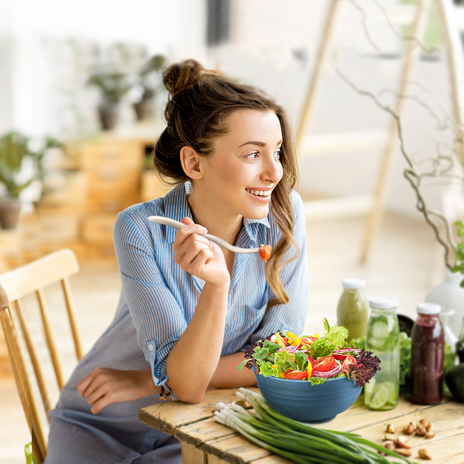 Wheat Straw Bowls, Lightweight And Unbreakable Rice Bowls