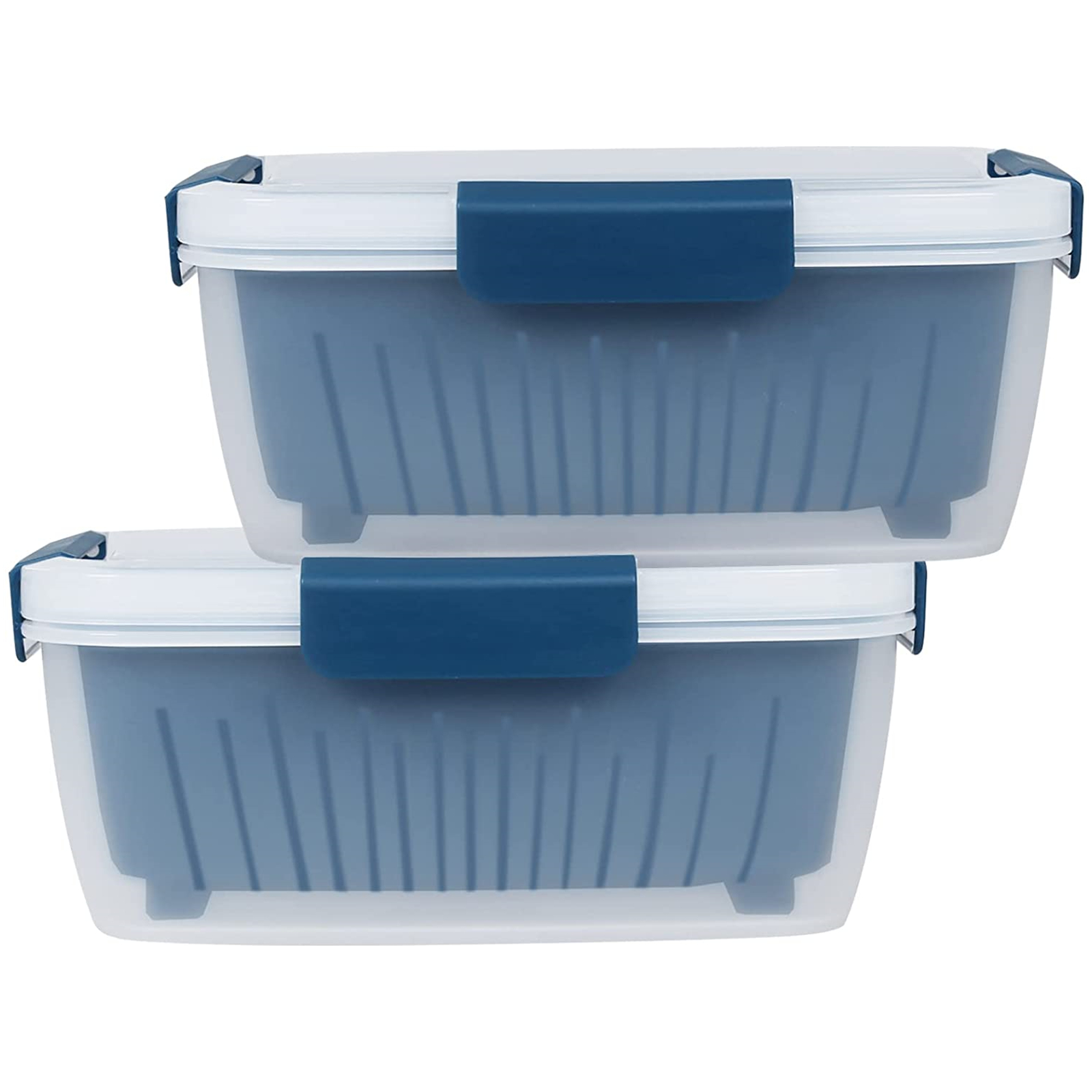 Shopwithgreen Berry Keeper Box Containers 2pcs - 68oz Blue-shopwithgreen
