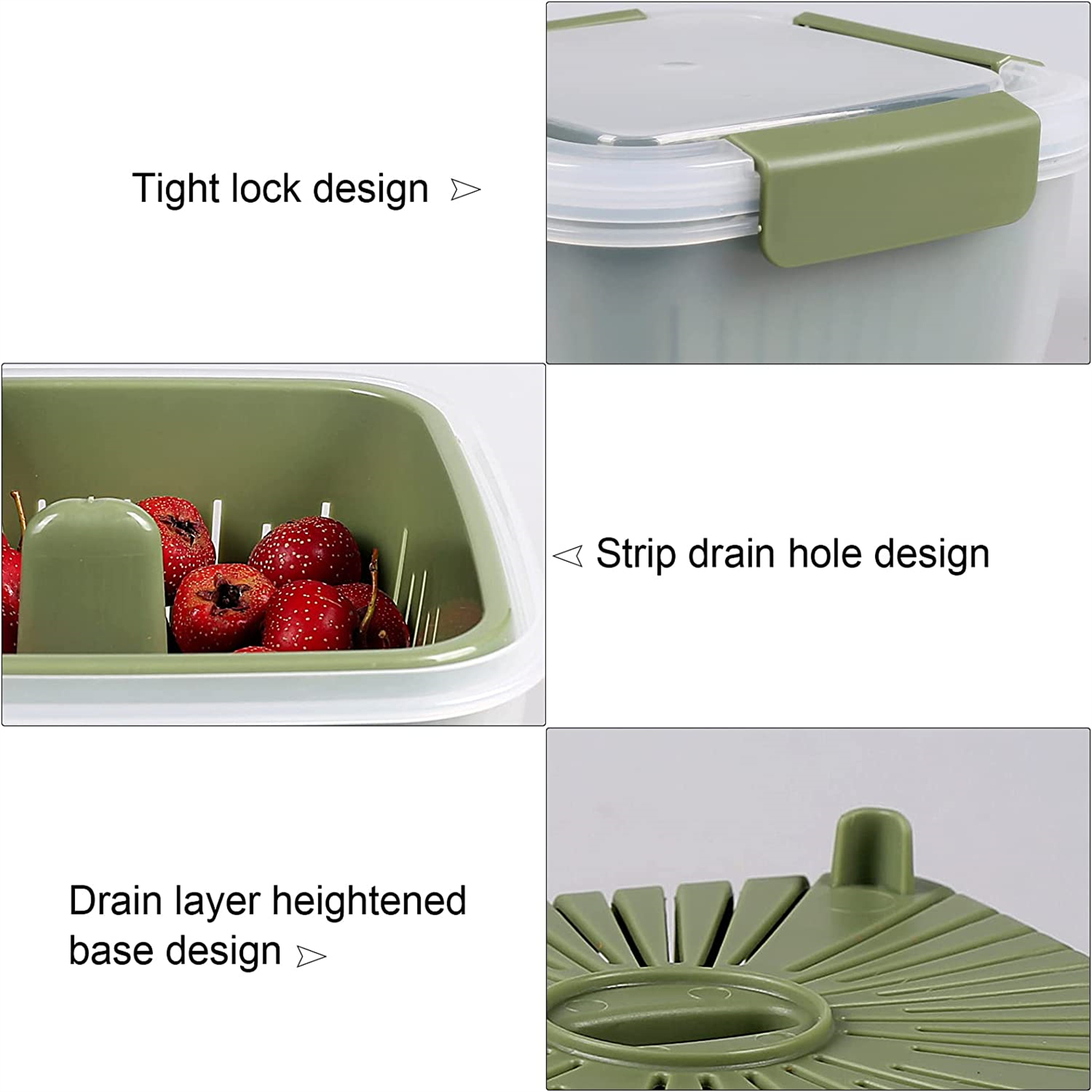 Shopwithgreen Berry Keeper Box Containers 50oz - Green-shopwithgreen